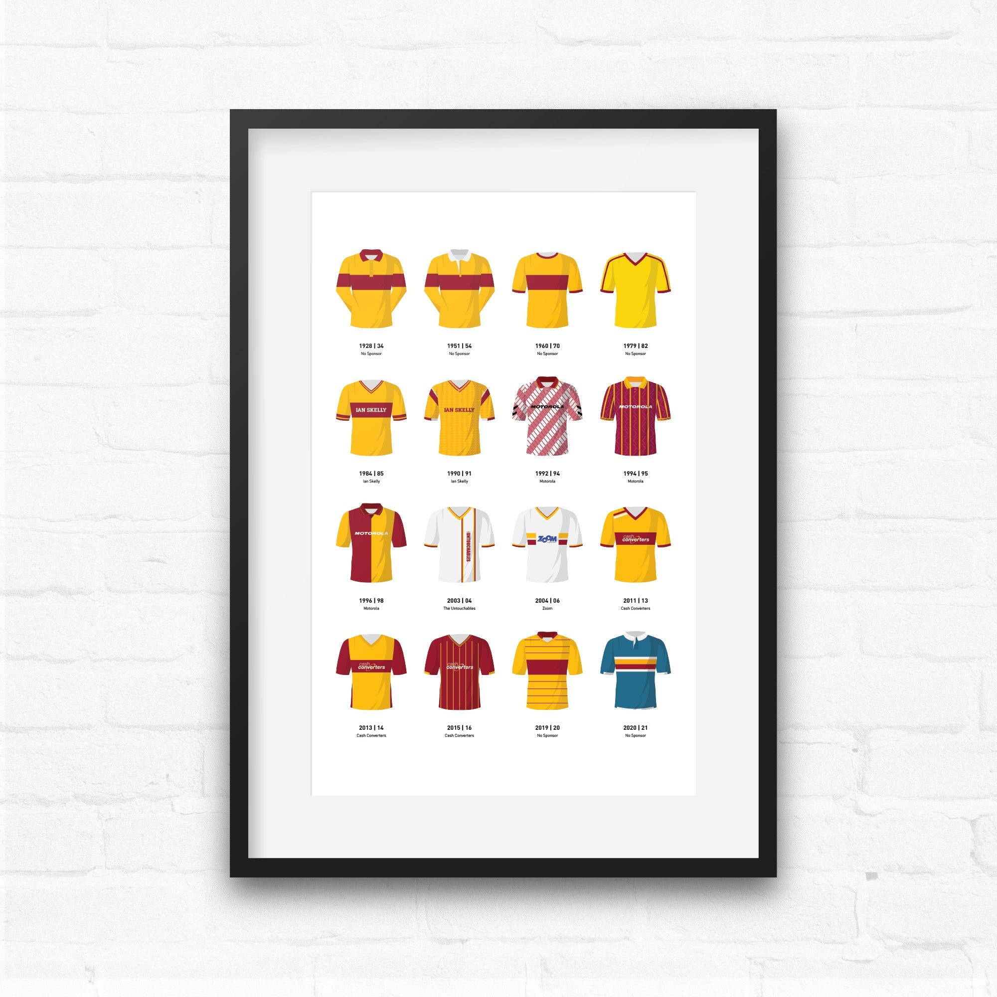 Motherwell Classic Kits Football Team Print Good Team On Paper