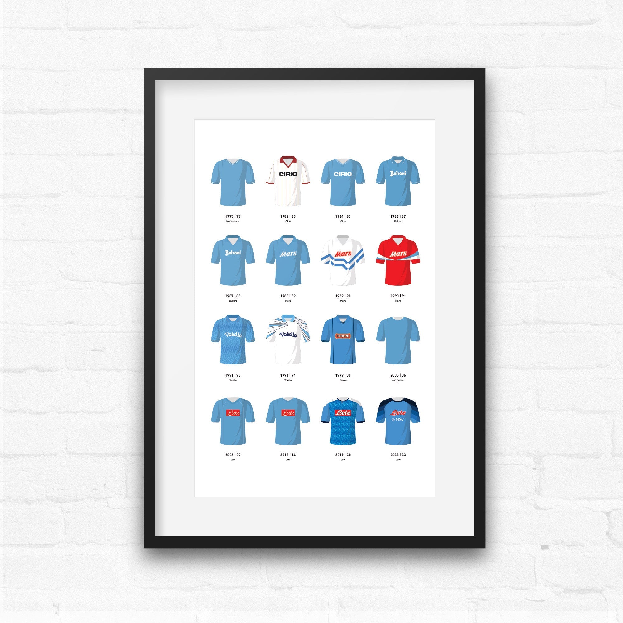 Napoli Classic Kits Football Team Print Good Team On Paper