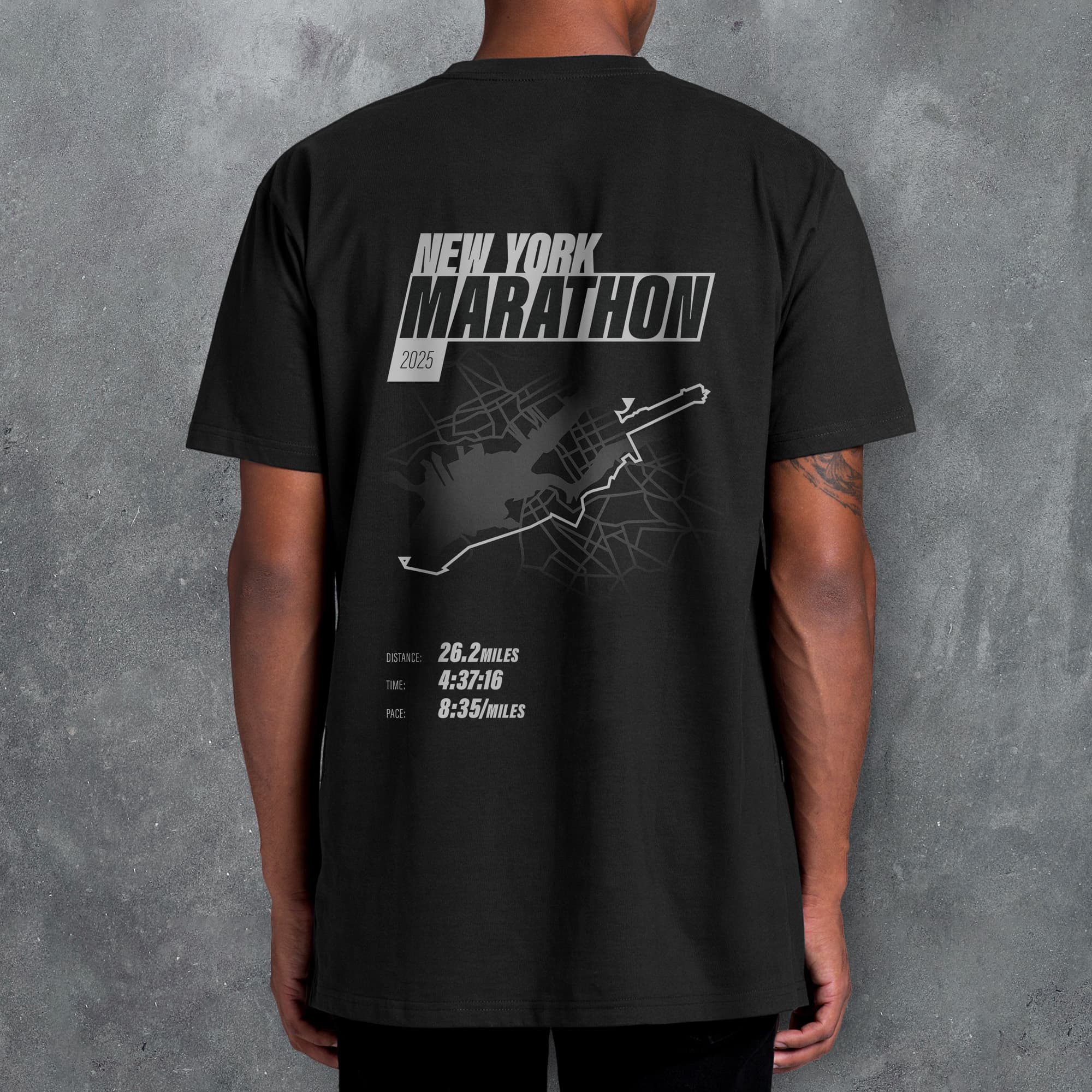 PERSONALISED New York Marathon Finishers 'Amazing Pace' T-Shirt