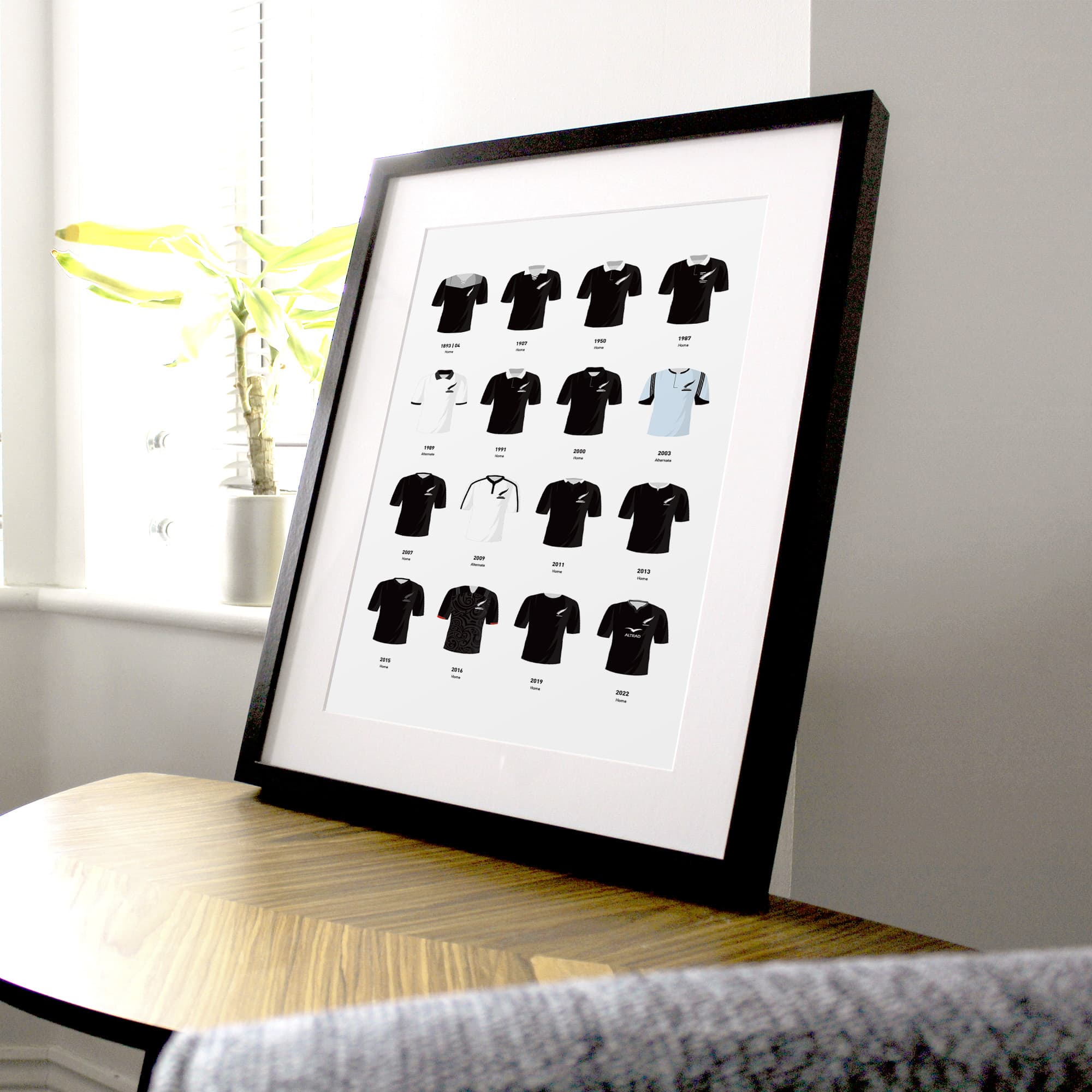 New Zealand Classic Kits Rugby Union Team Print