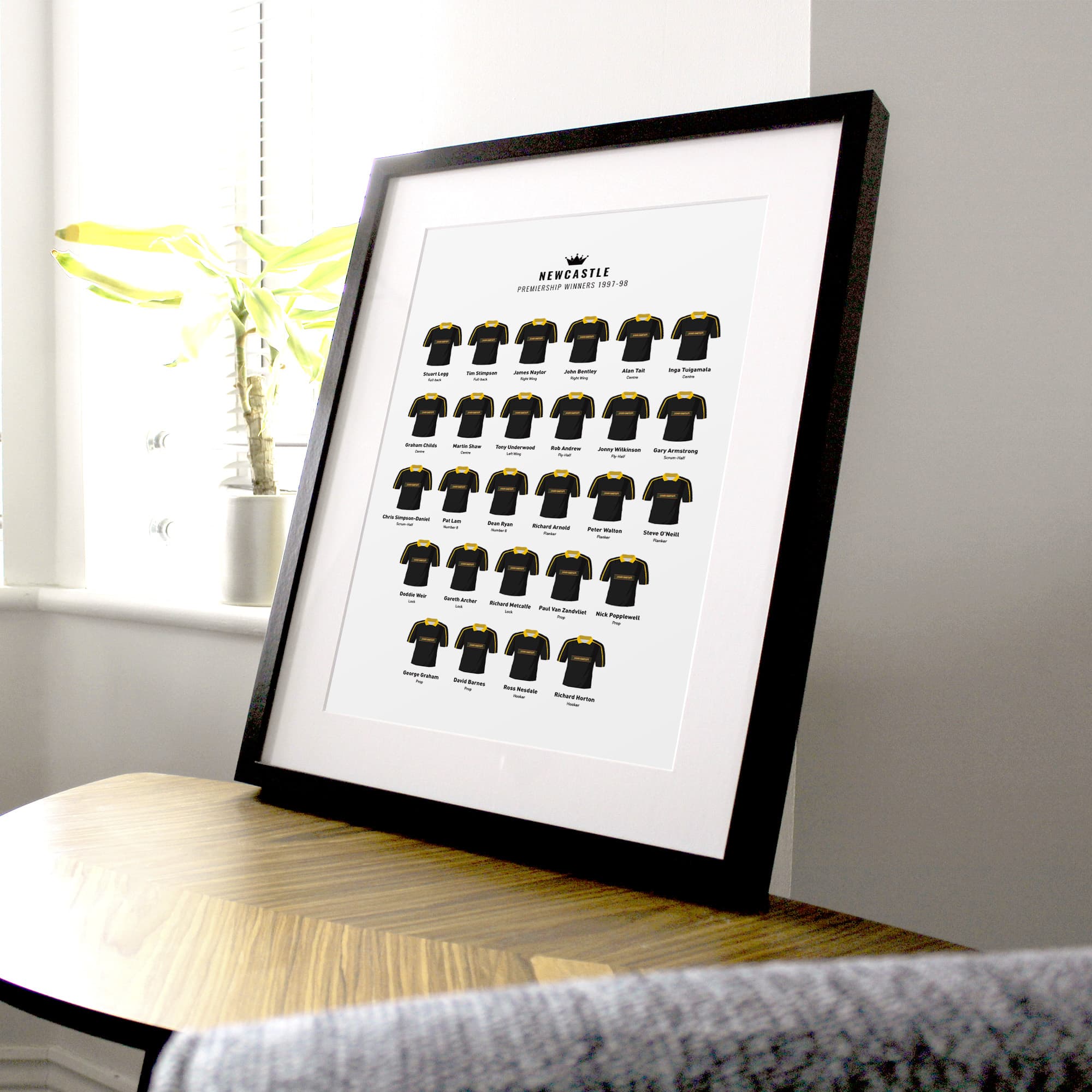 Newcastle Rugby Union 1998 Premiership Winners Team Print