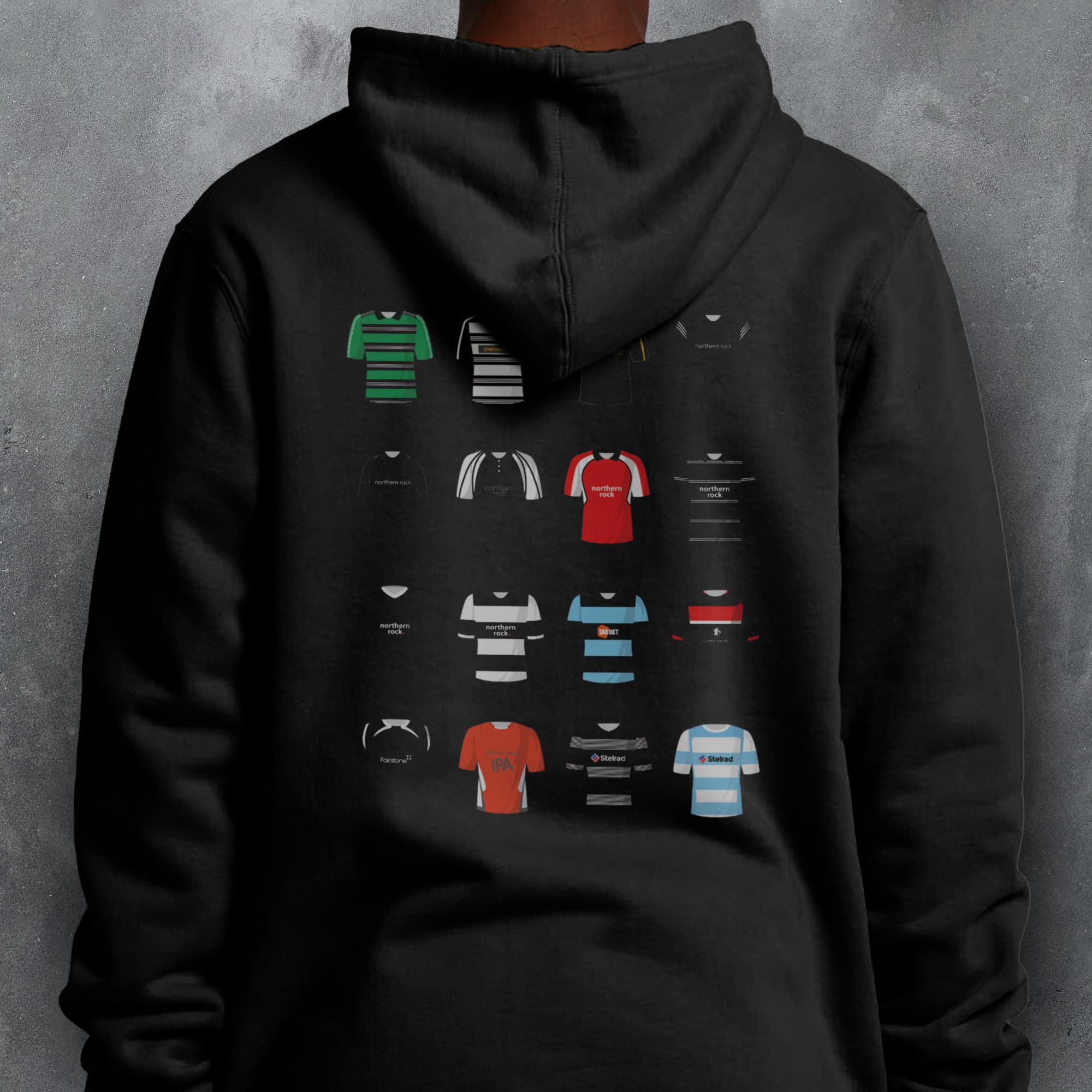 Newcastle Rugby Union Classic Kits Hoodie