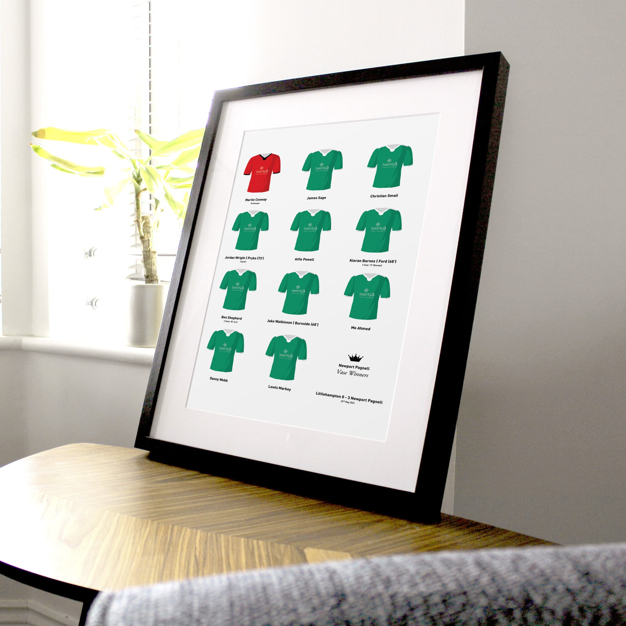Newport Pagnell 2022 Vase Winners Football Team Print Good Team On Paper