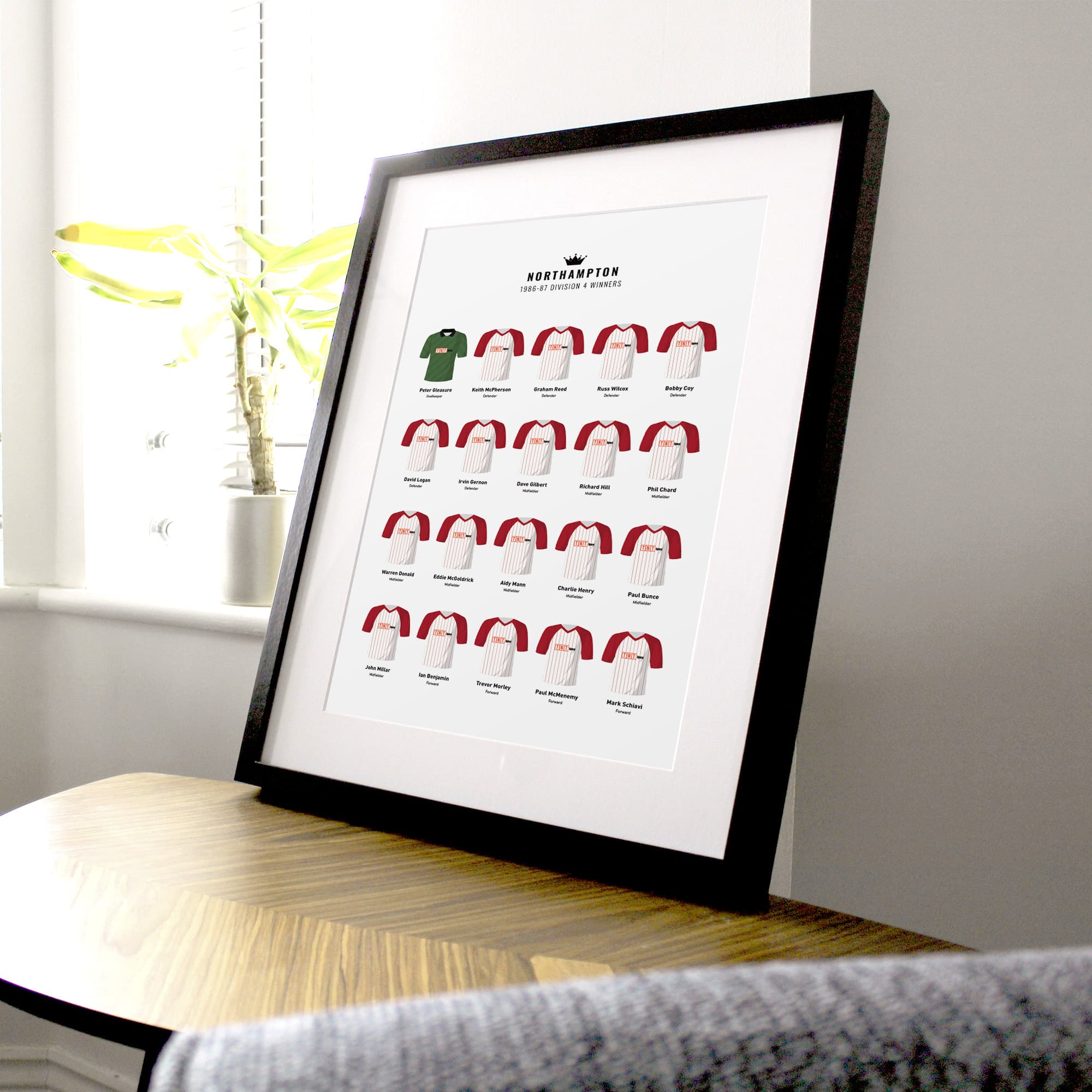 Northampton 1987 Division 4 Winners Football Team Print Good Team On Paper