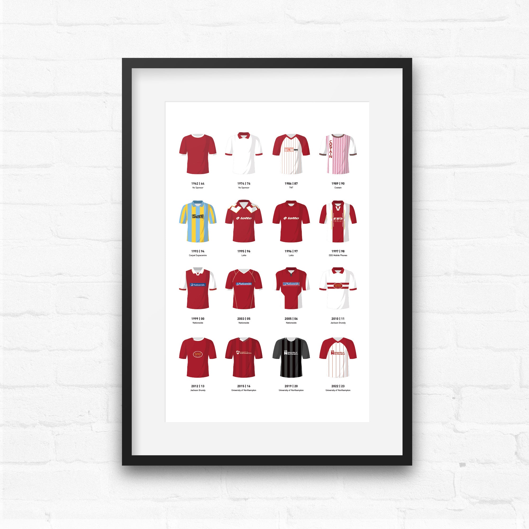 Northampton Classic Kits Football Team Print Good Team On Paper