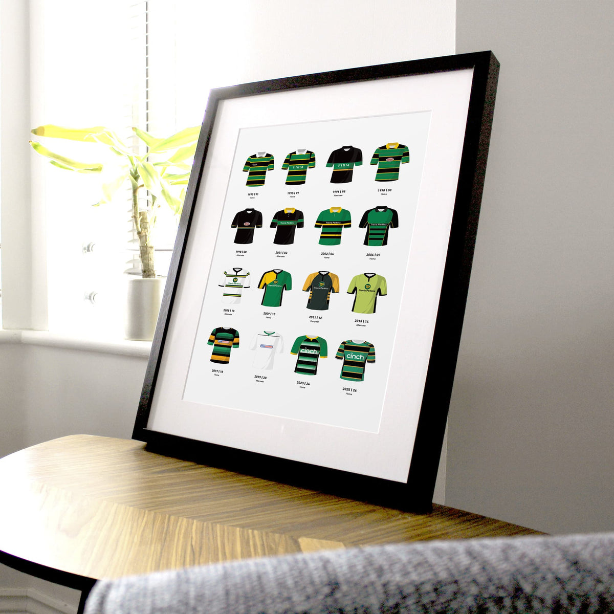 Northampton Classic Kits Rugby Union Team Print