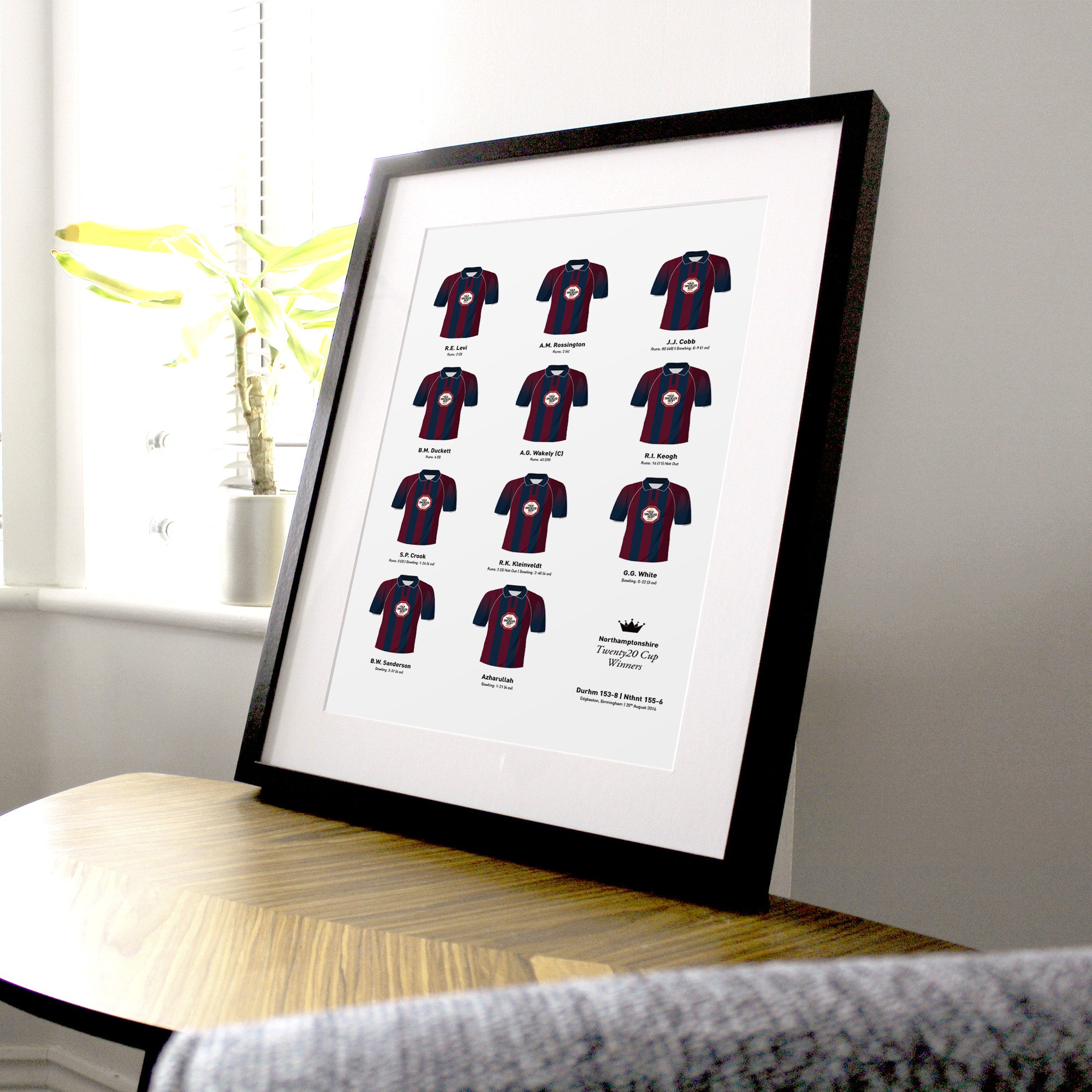 Northamptonshire Cricket 2016 Twenty20 Cup Winners Team Print