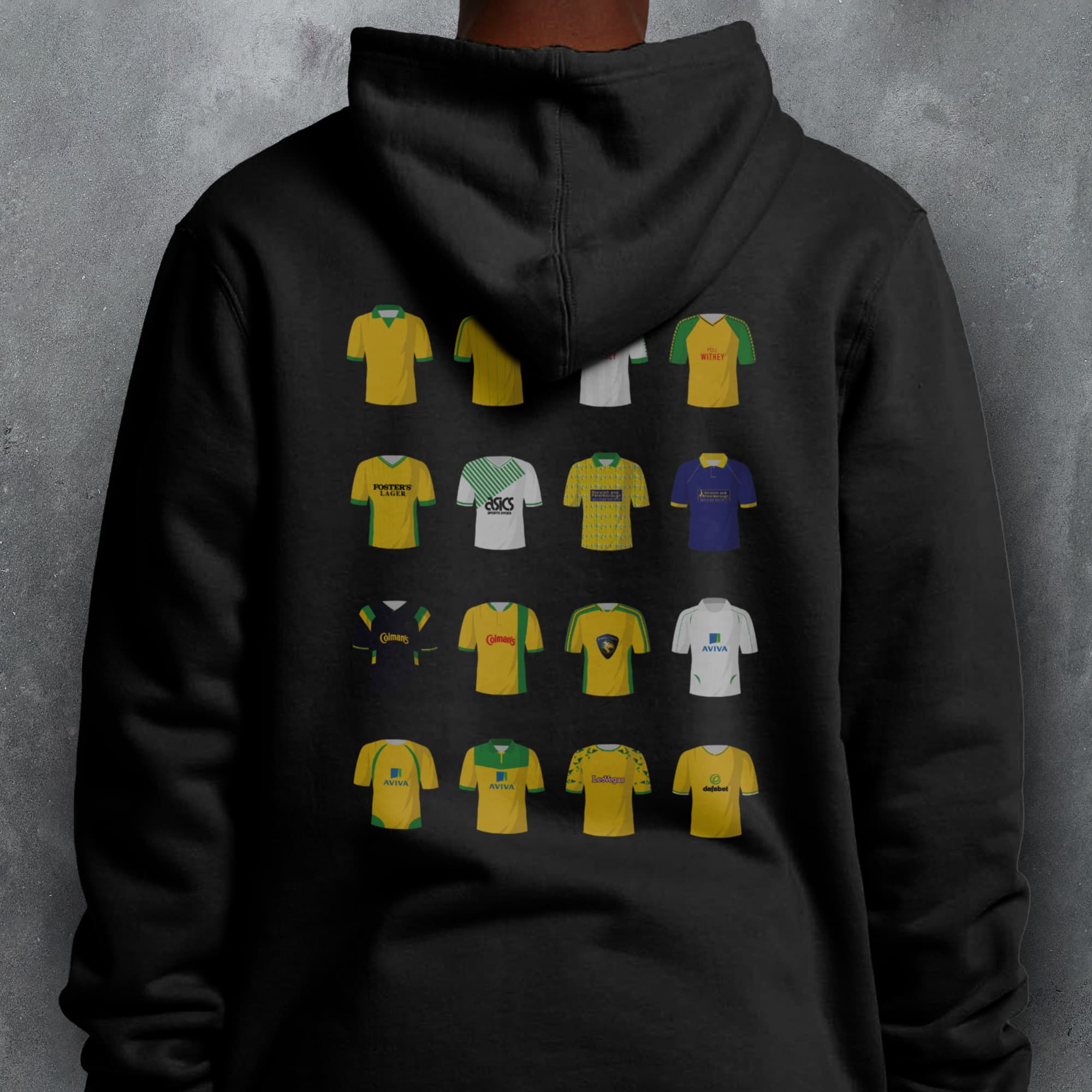 Norwich Classic Kits Football Hoodie