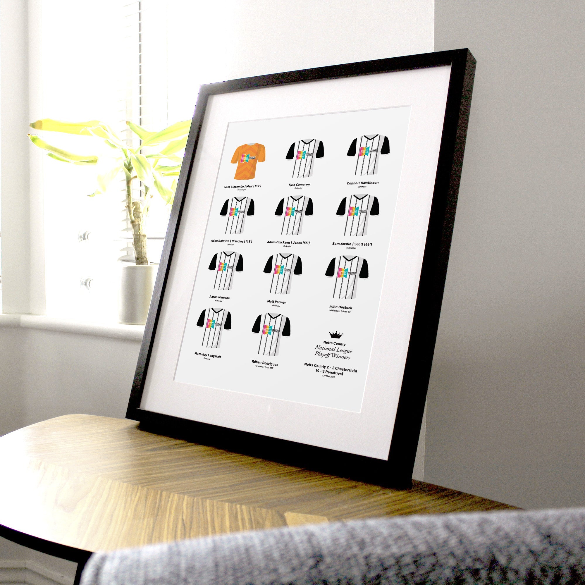 Notts County 2023 National League Playoff Winners Football Team Print Good Team On Paper
