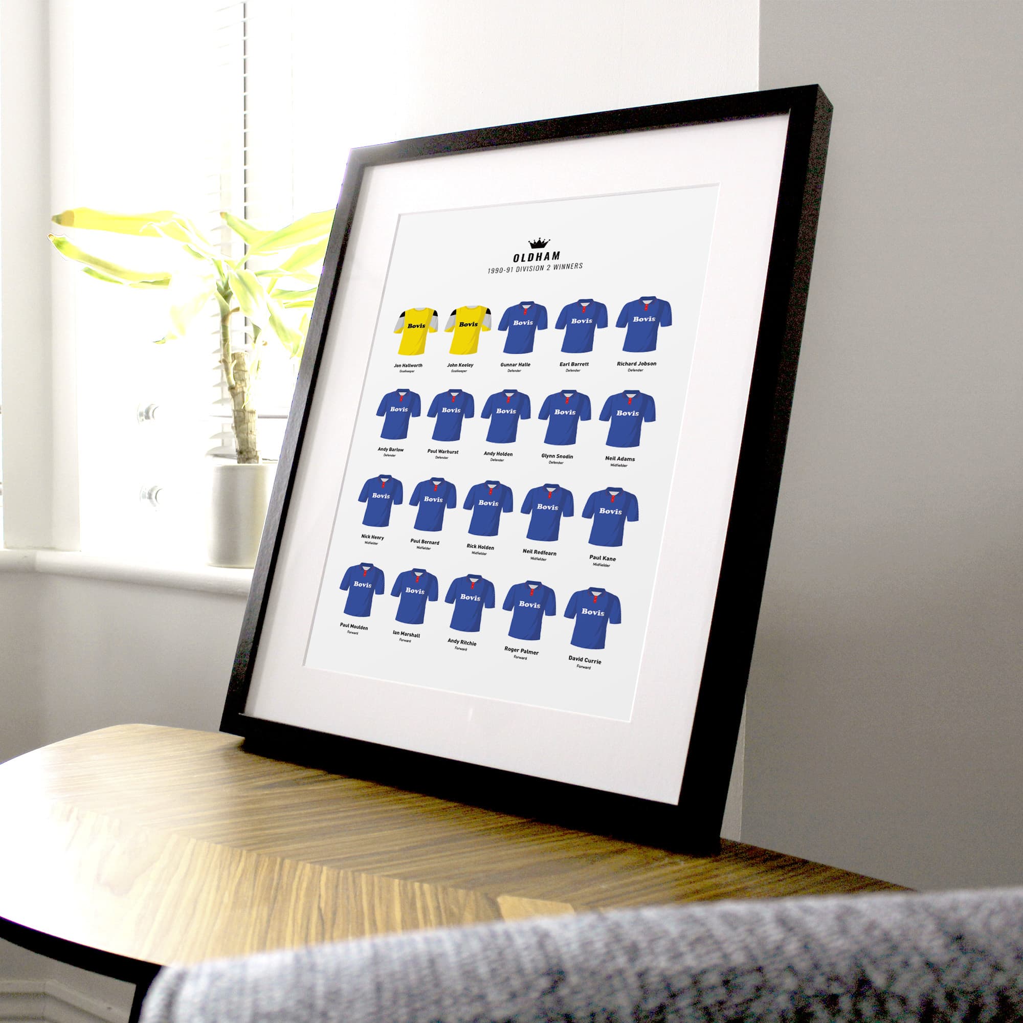 Oldham 1991 Division 2 Winners Football Team Print Good Team On Paper