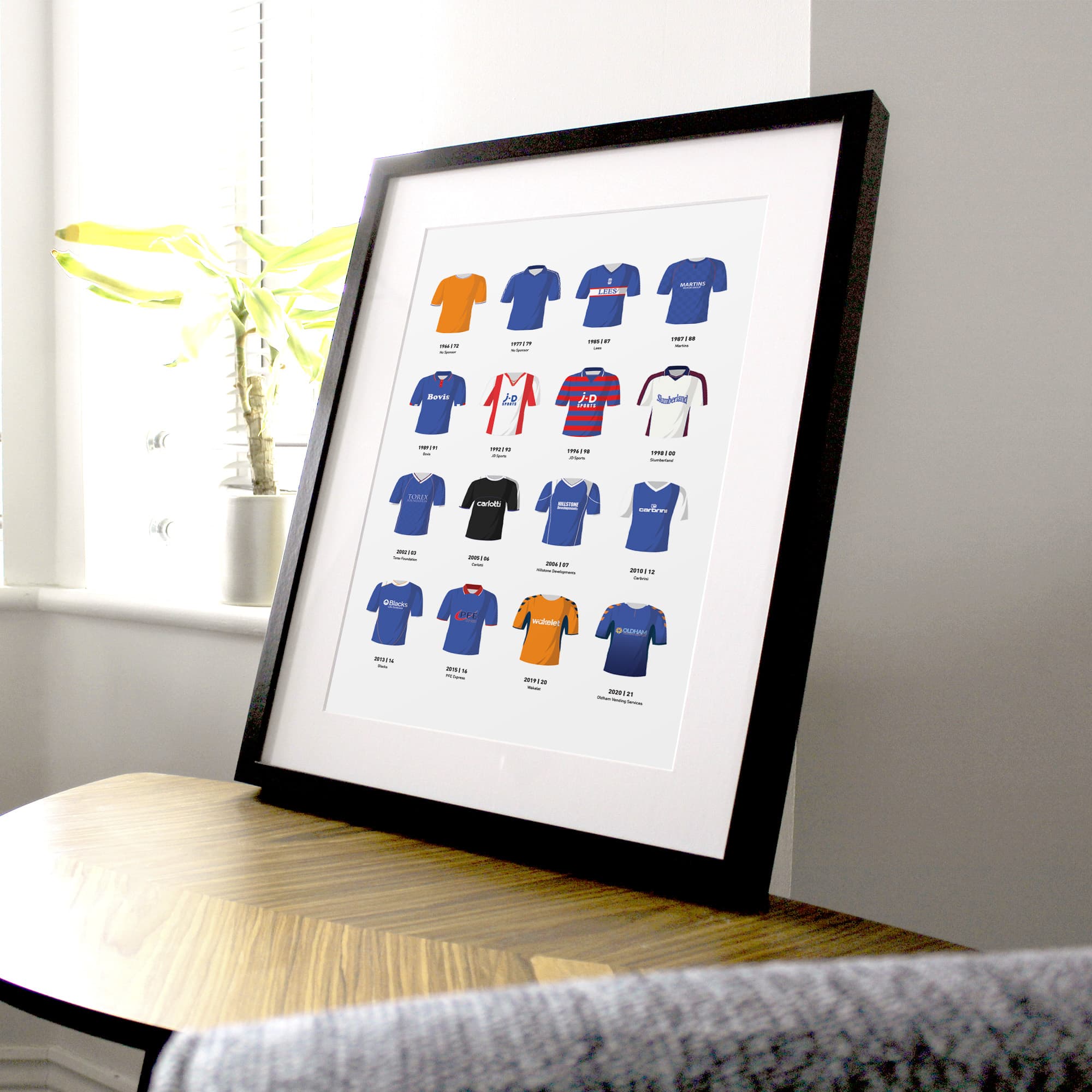 Oldham Classic Kits Football Team Print Good Team On Paper