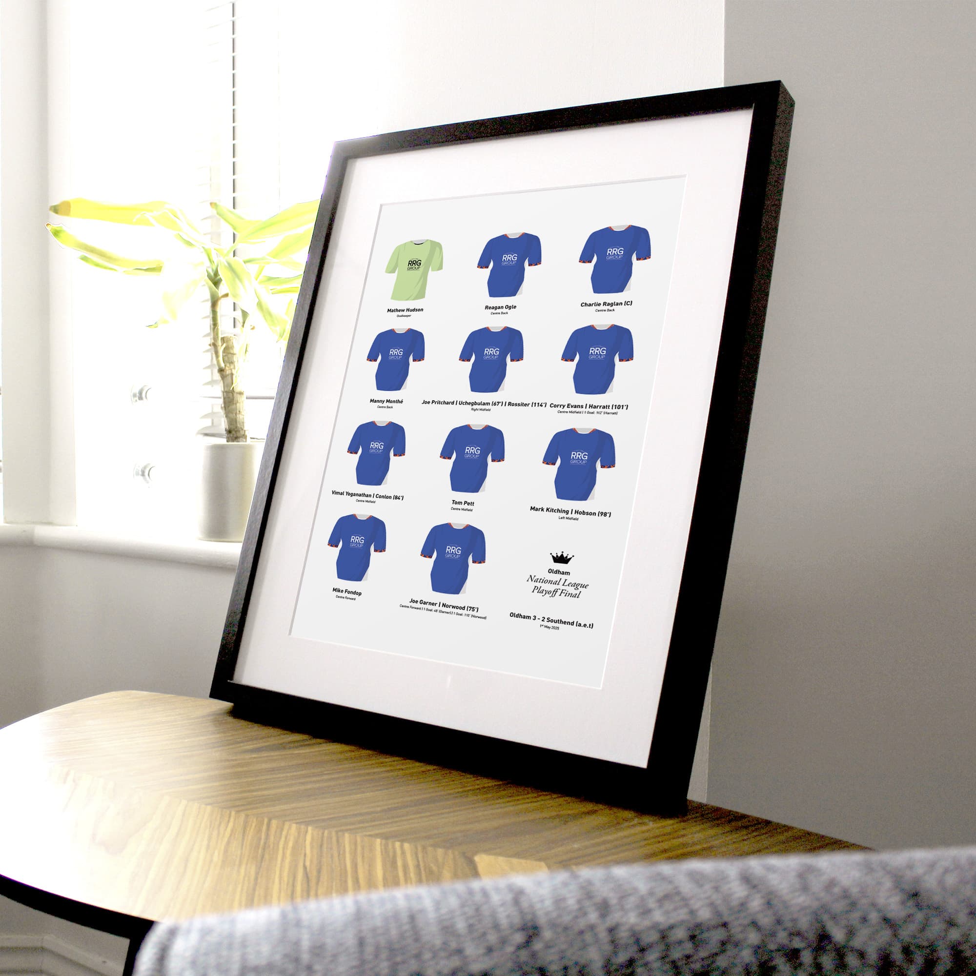 Oldham 2025 National League Playoff Winners Football Team Print