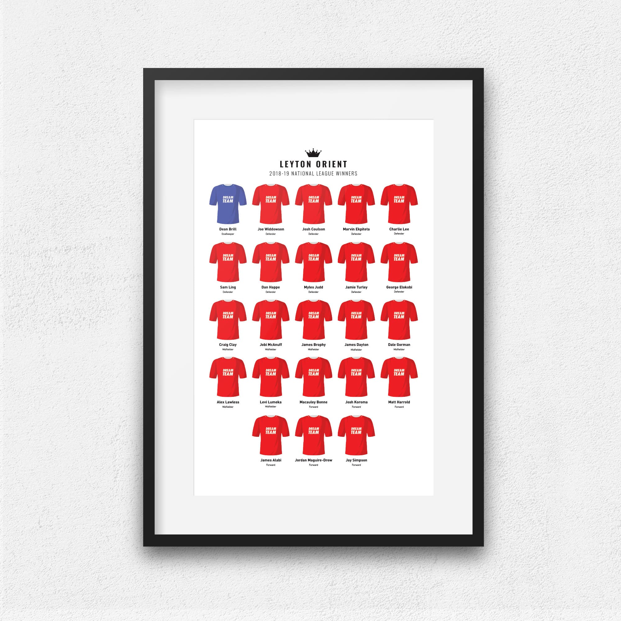 Orient 2019 National League Winners Football Team Print Good Team On Paper