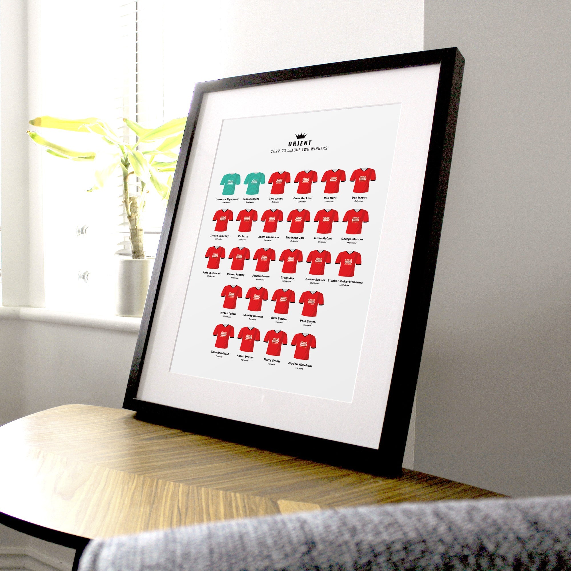 Orient 2023 League 2 Winners Football Team Print Good Team On Paper