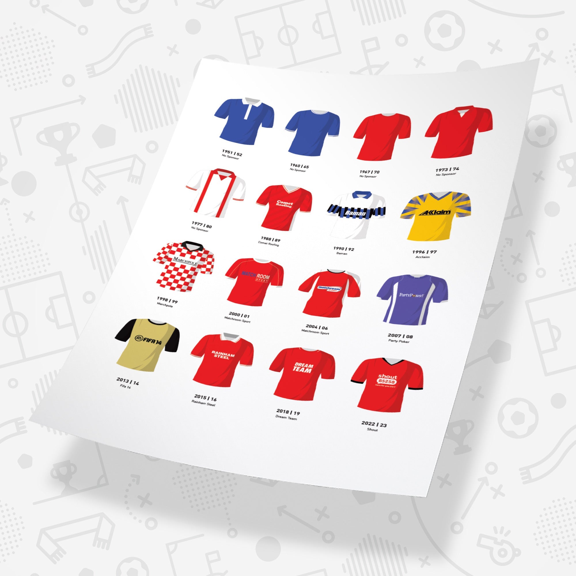 Orient Classic Kits Football Team Print Good Team On Paper