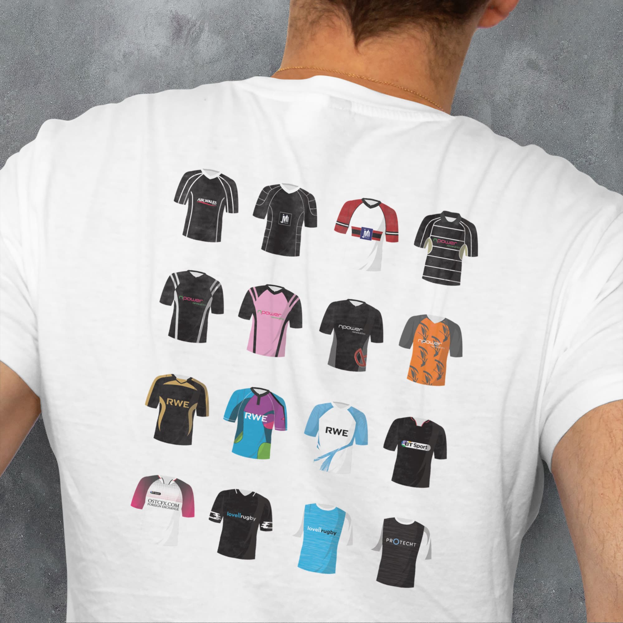 Ospreys Rugby Union Classic Kits T-Shirt