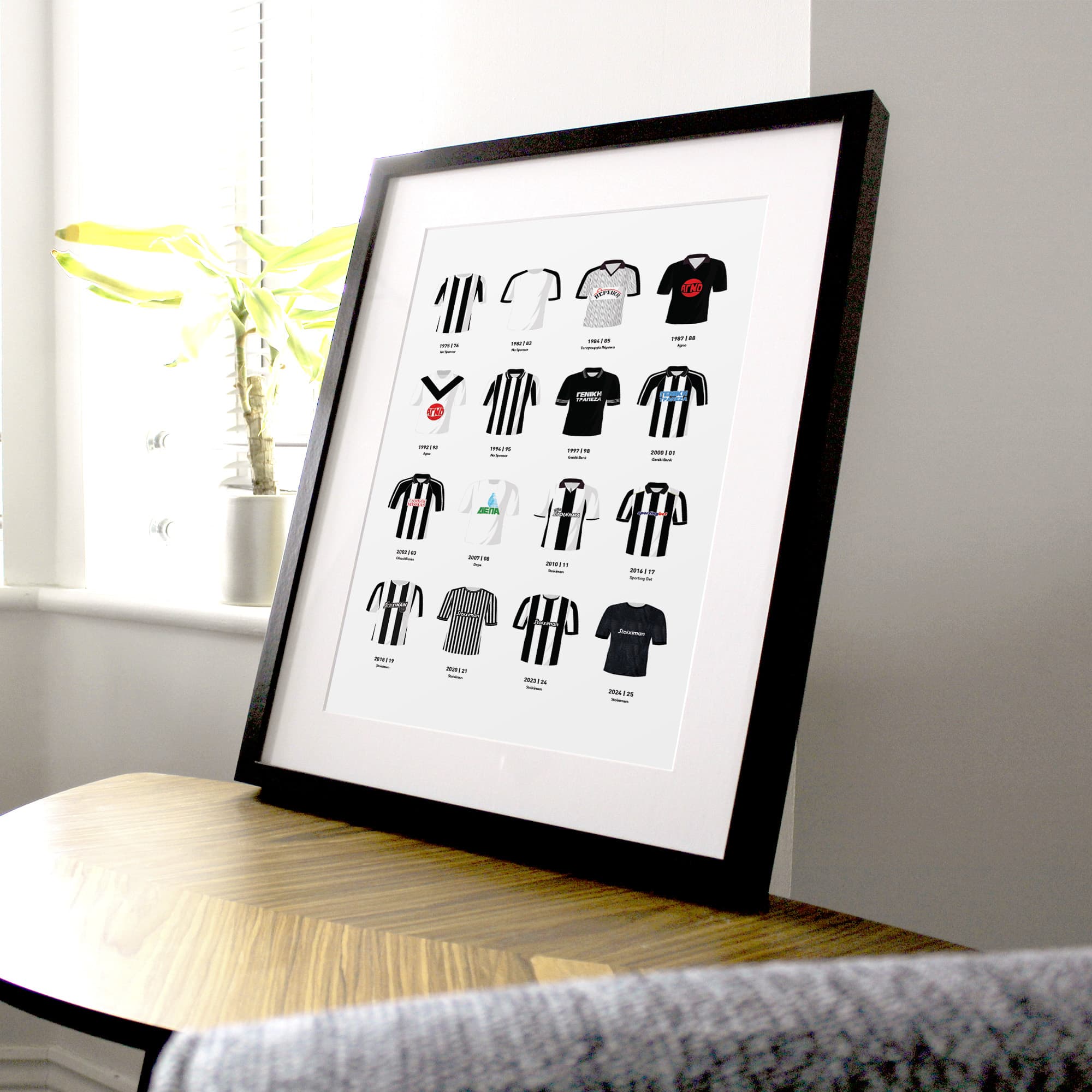 PAOK Classic Kits Football Team Print