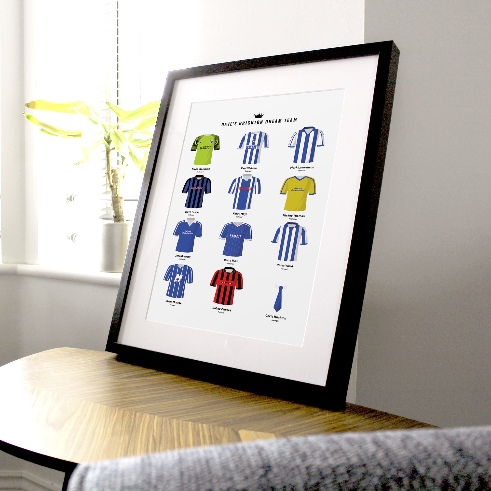 PERSONALISED Brighton Dream Team Football Print Good Team On Paper