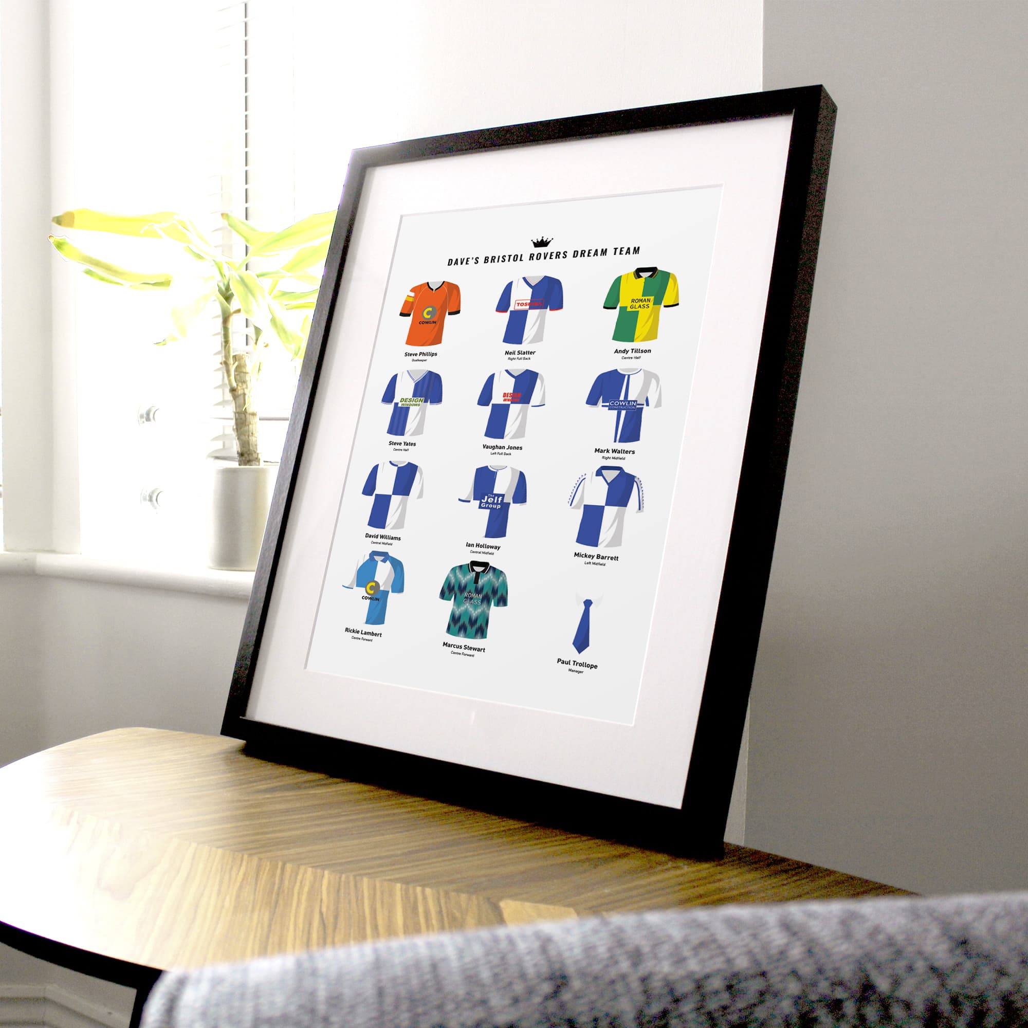 PERSONALISED Bristol Rovers Dream Team Football Print Good Team On Paper