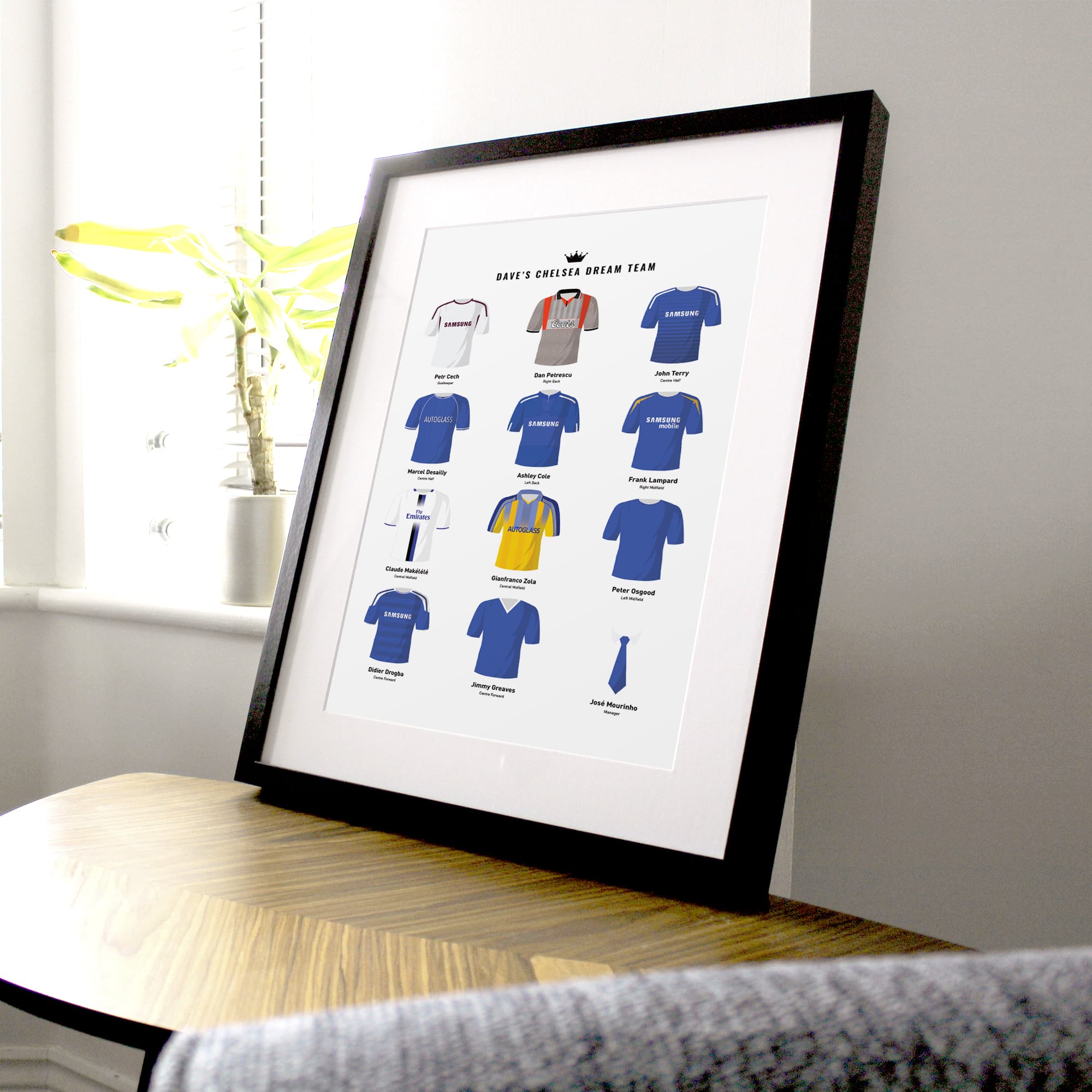 PERSONALISED Chelsea Dream Team Football Print Good Team On Paper