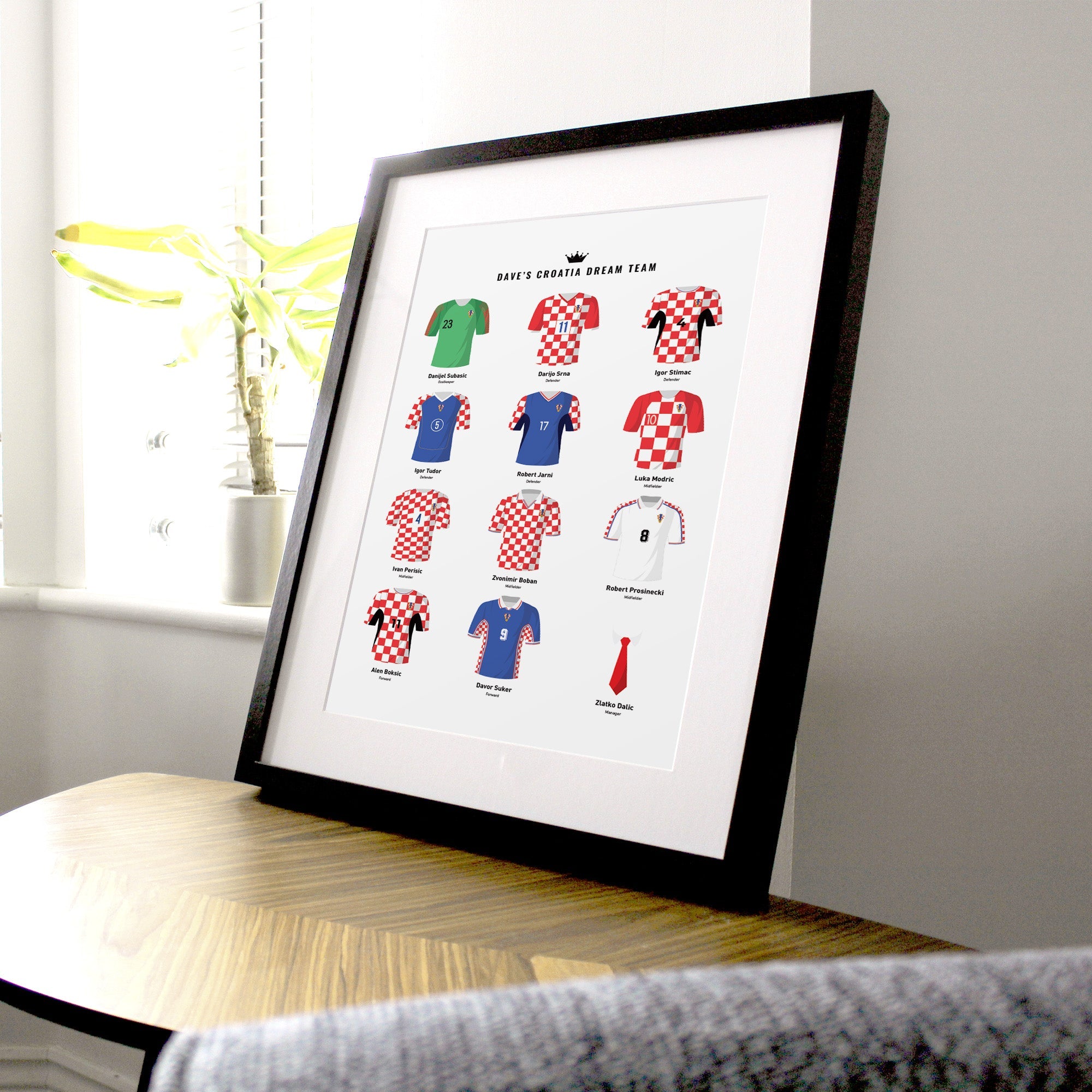 PERSONALISED Croatia Dream Team Football Print Good Team On Paper