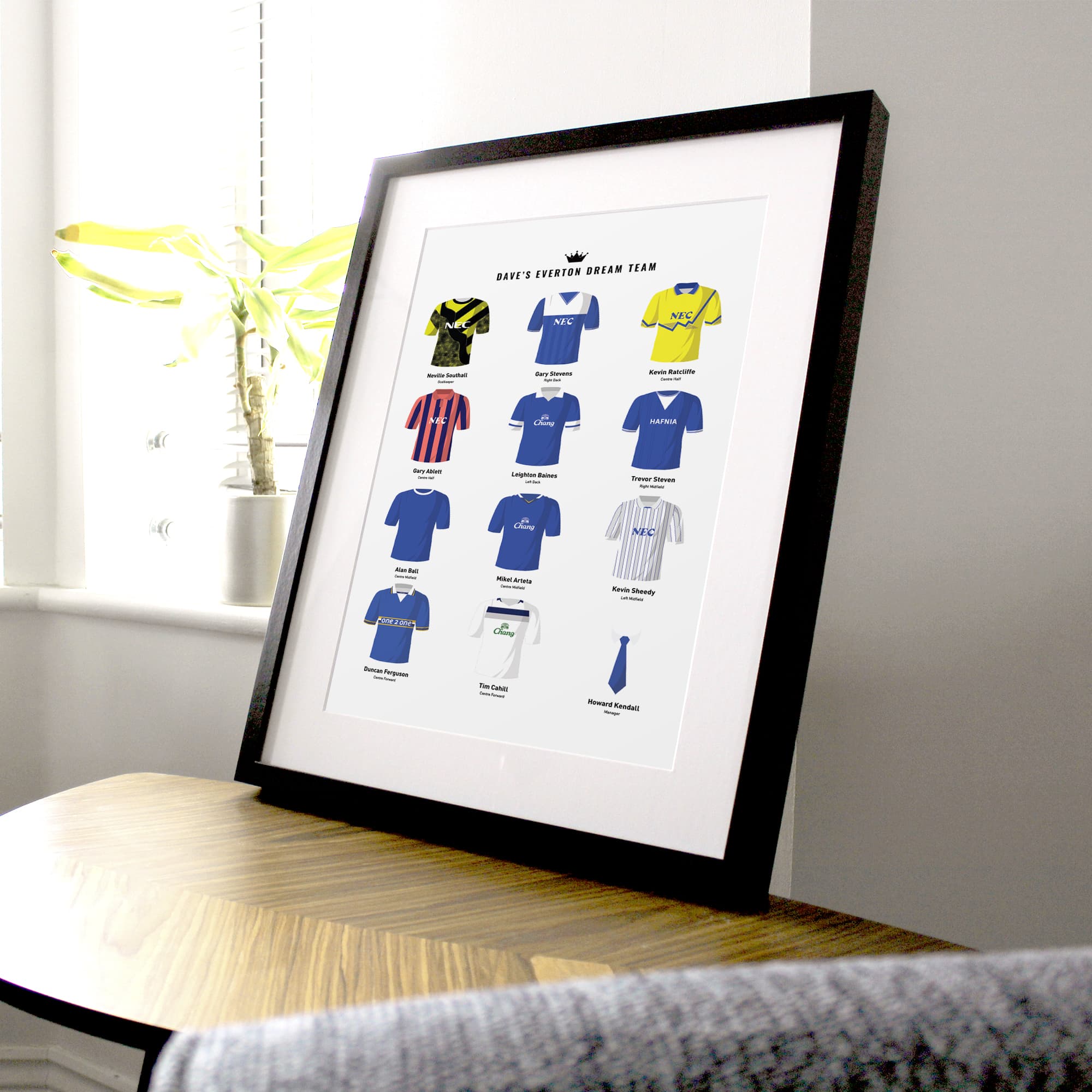 PERSONALISED Everton Dream Team Football Print Good Team On Paper