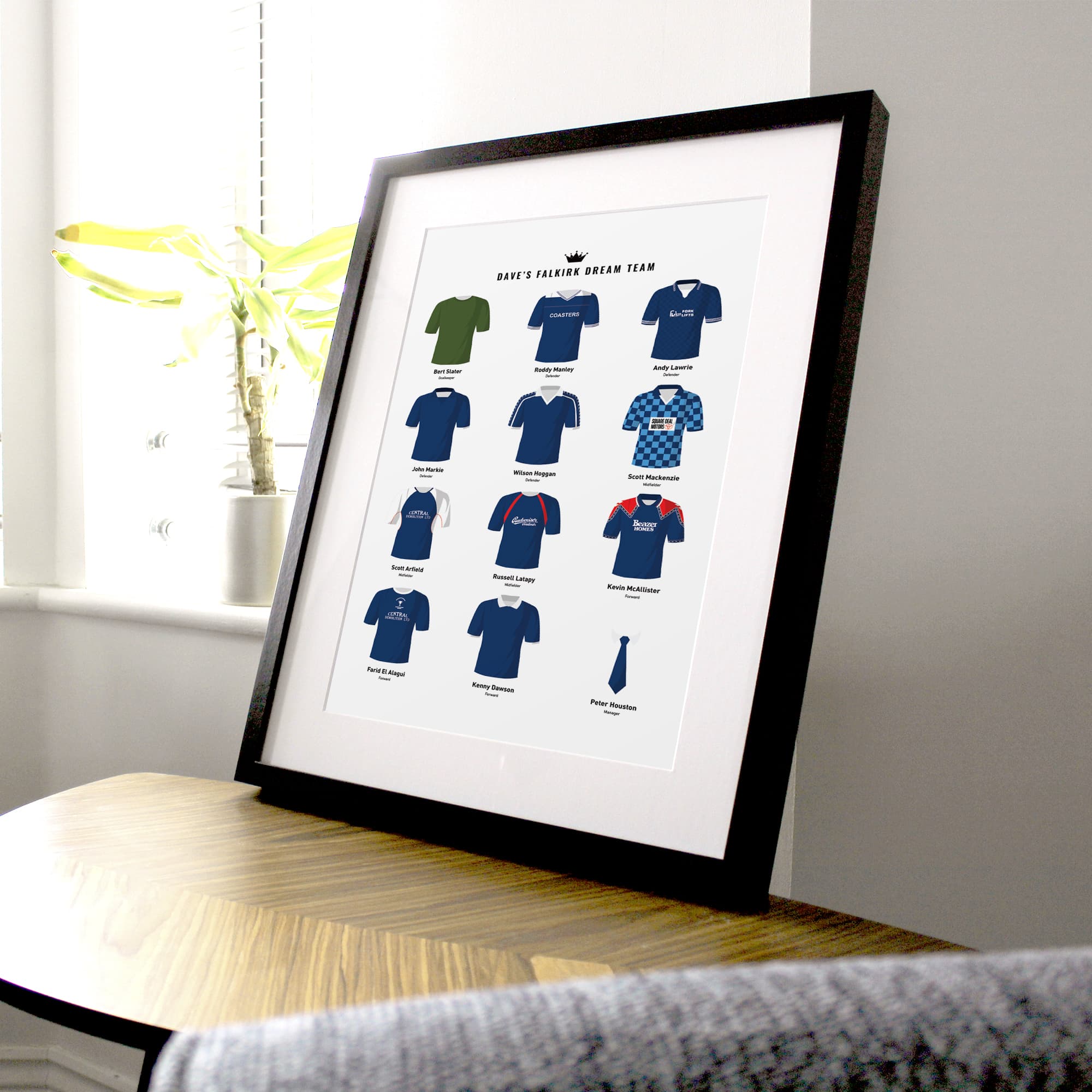 PERSONALISED Falkirk Dream Team Football Print Good Team On Paper