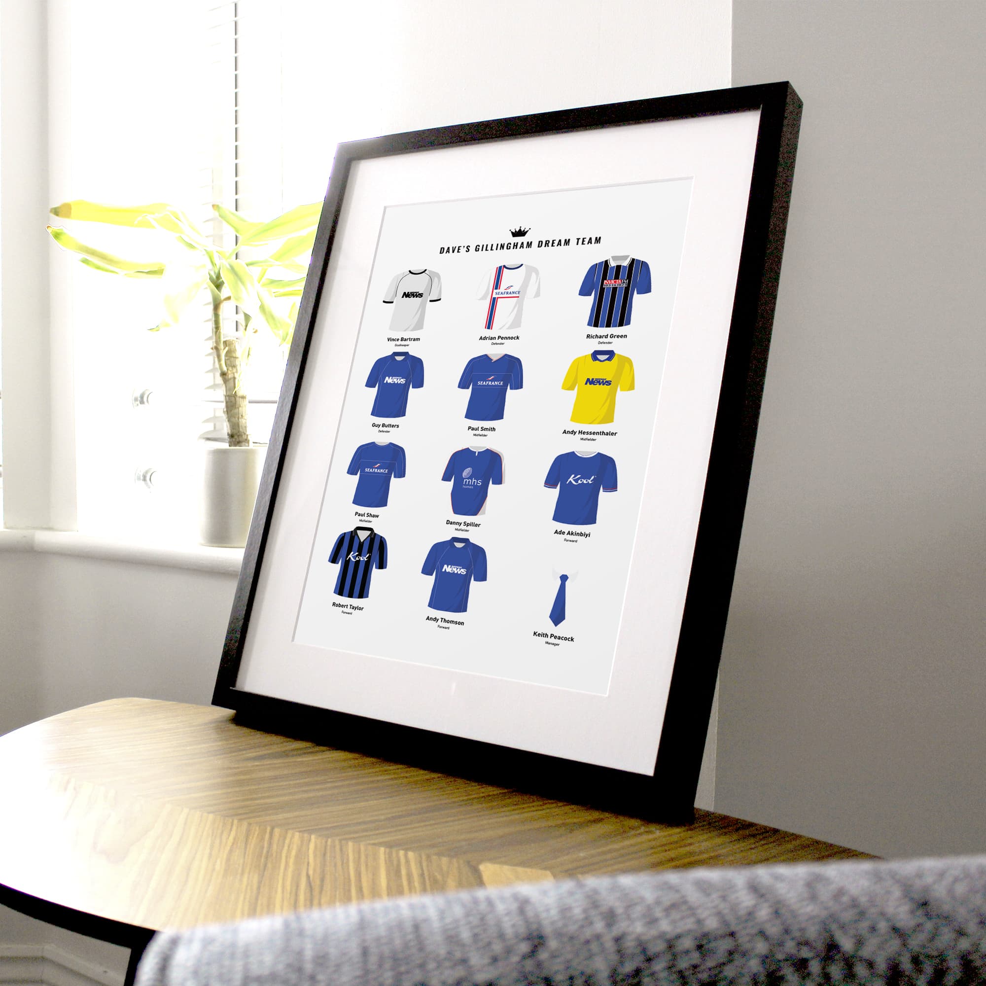 PERSONALISED Gillingham Dream Team Football Print Good Team On Paper