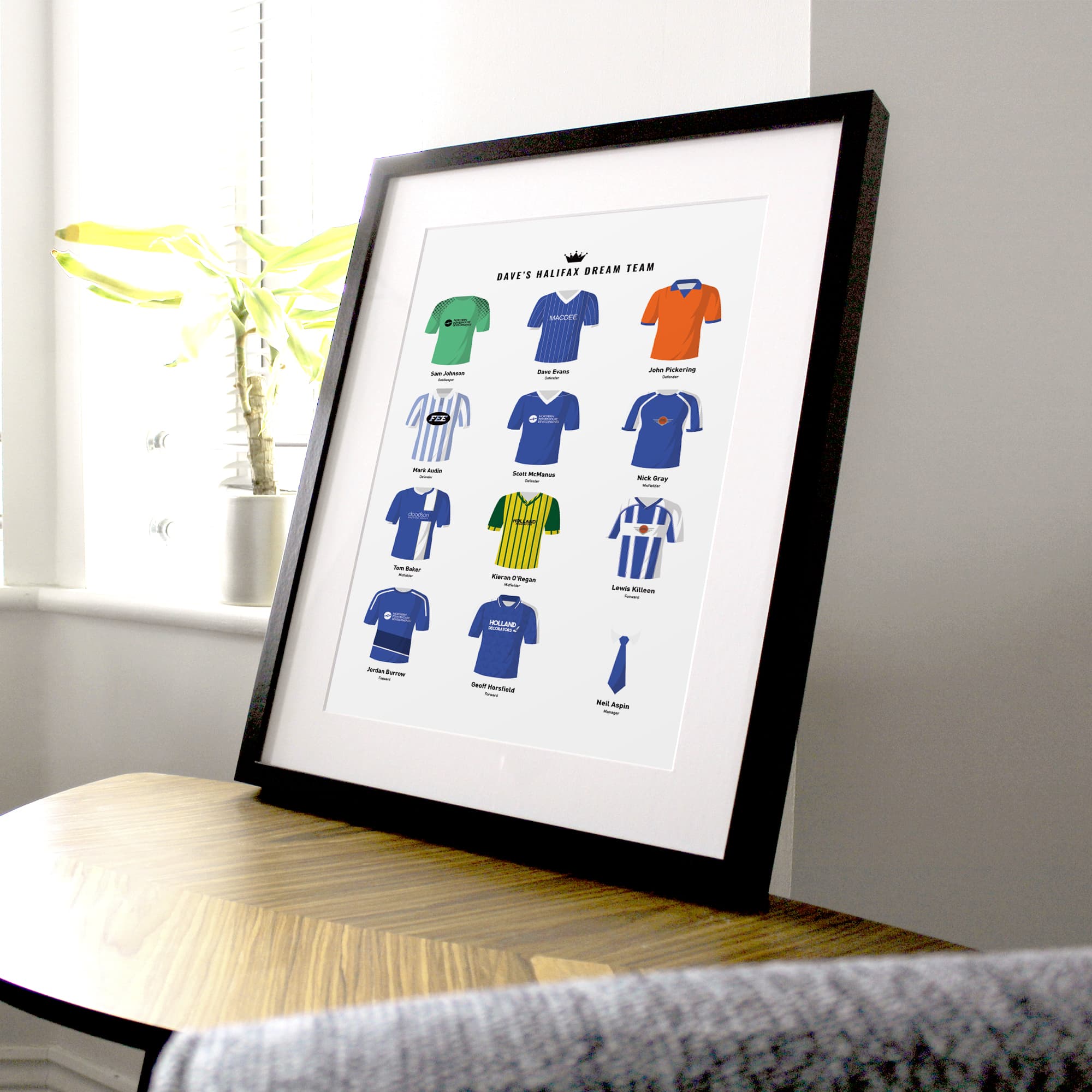 PERSONALISED Halifax Dream Team Football Print Good Team On Paper
