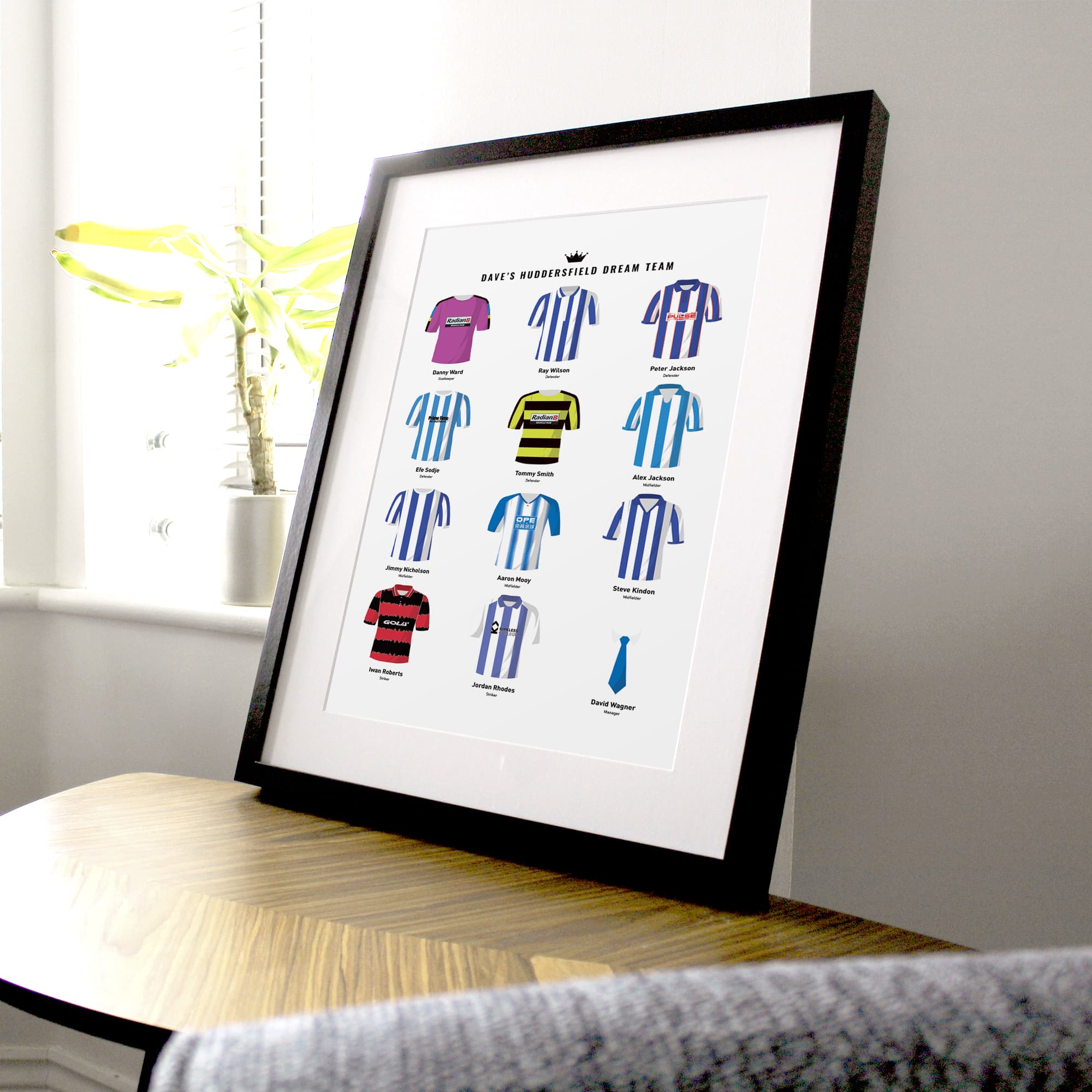 PERSONALISED Huddersfield Dream Team Football Print Good Team On Paper