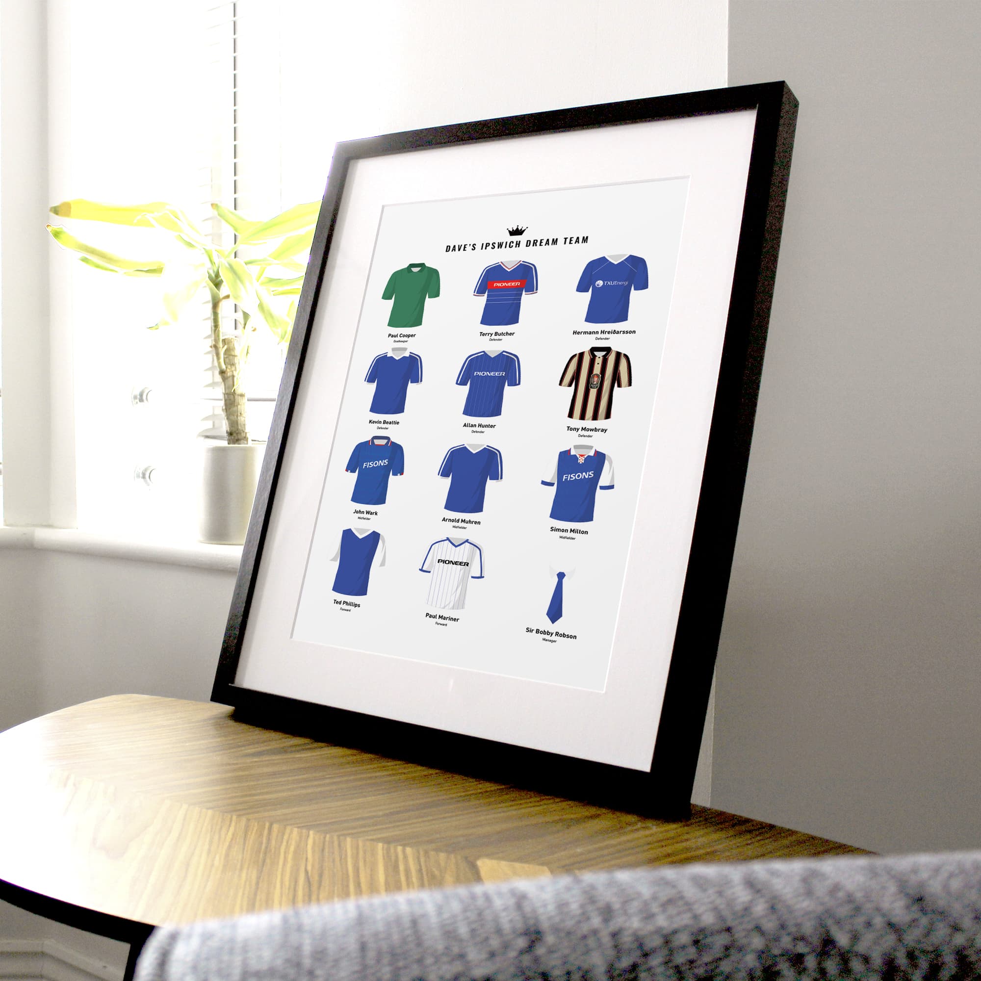 PERSONALISED Ipswich Dream Team Football Print Good Team On Paper