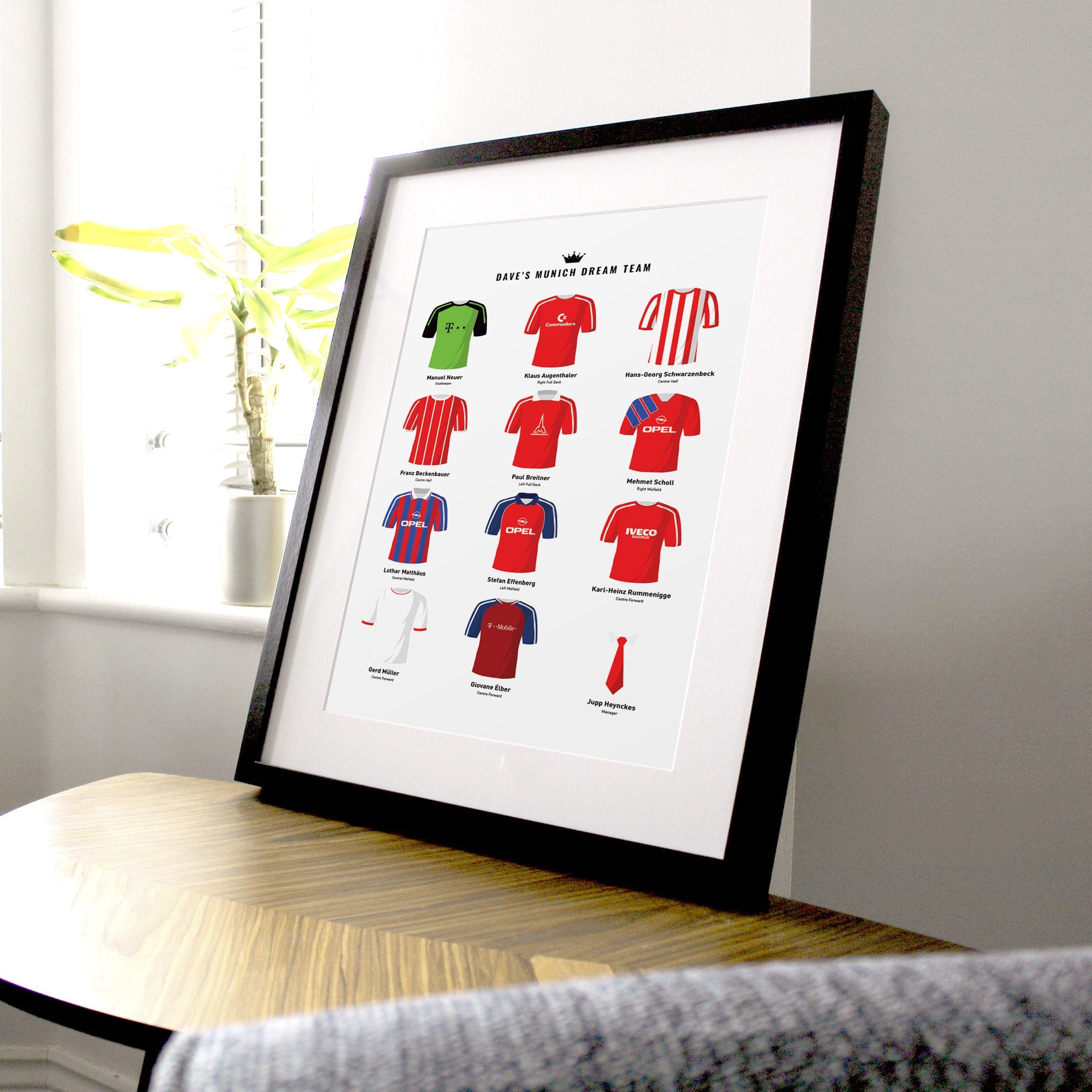 PERSONALISED Munich Dream Team Football Print Good Team On Paper