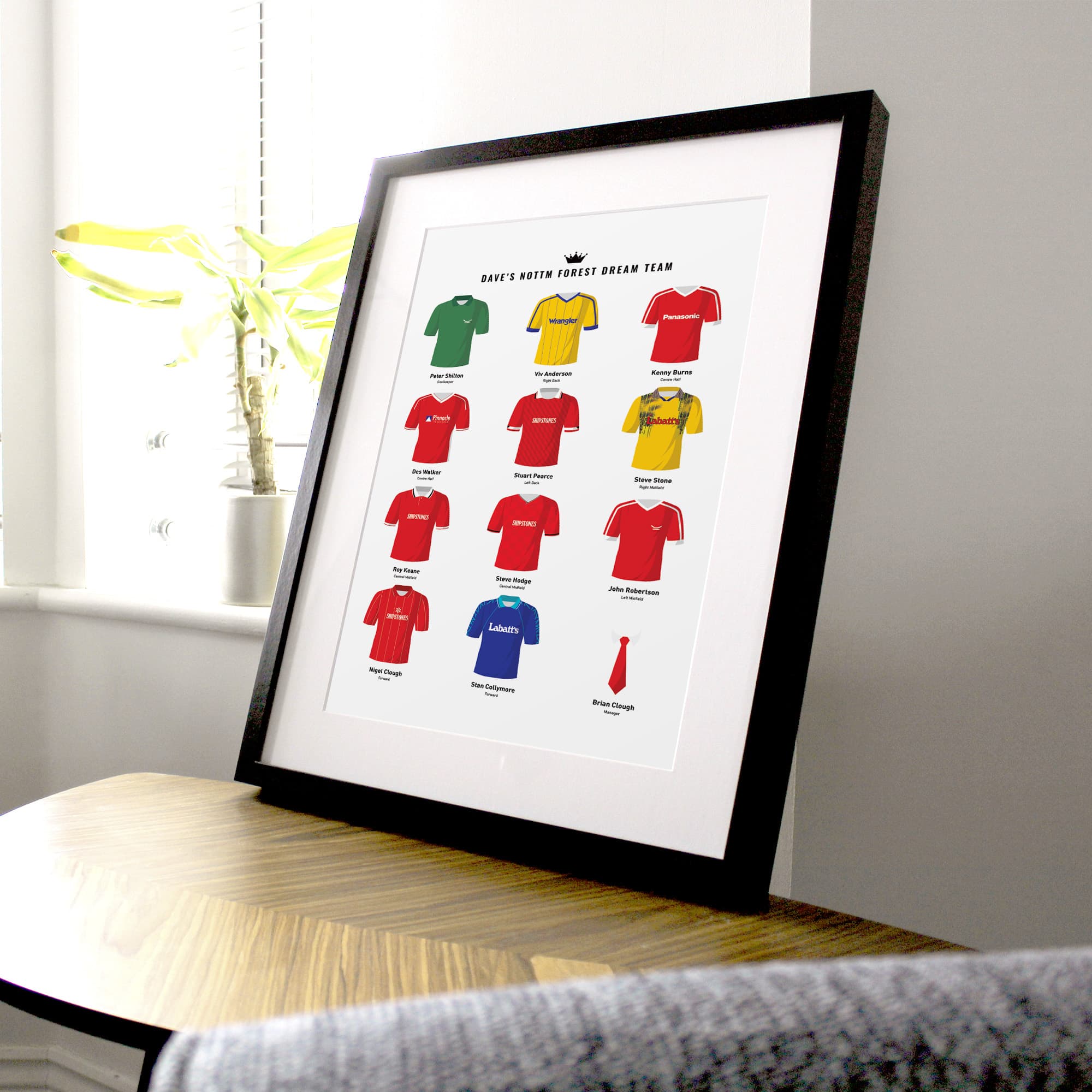 PERSONALISED Nottm Forest Dream Team Football Print Good Team On Paper