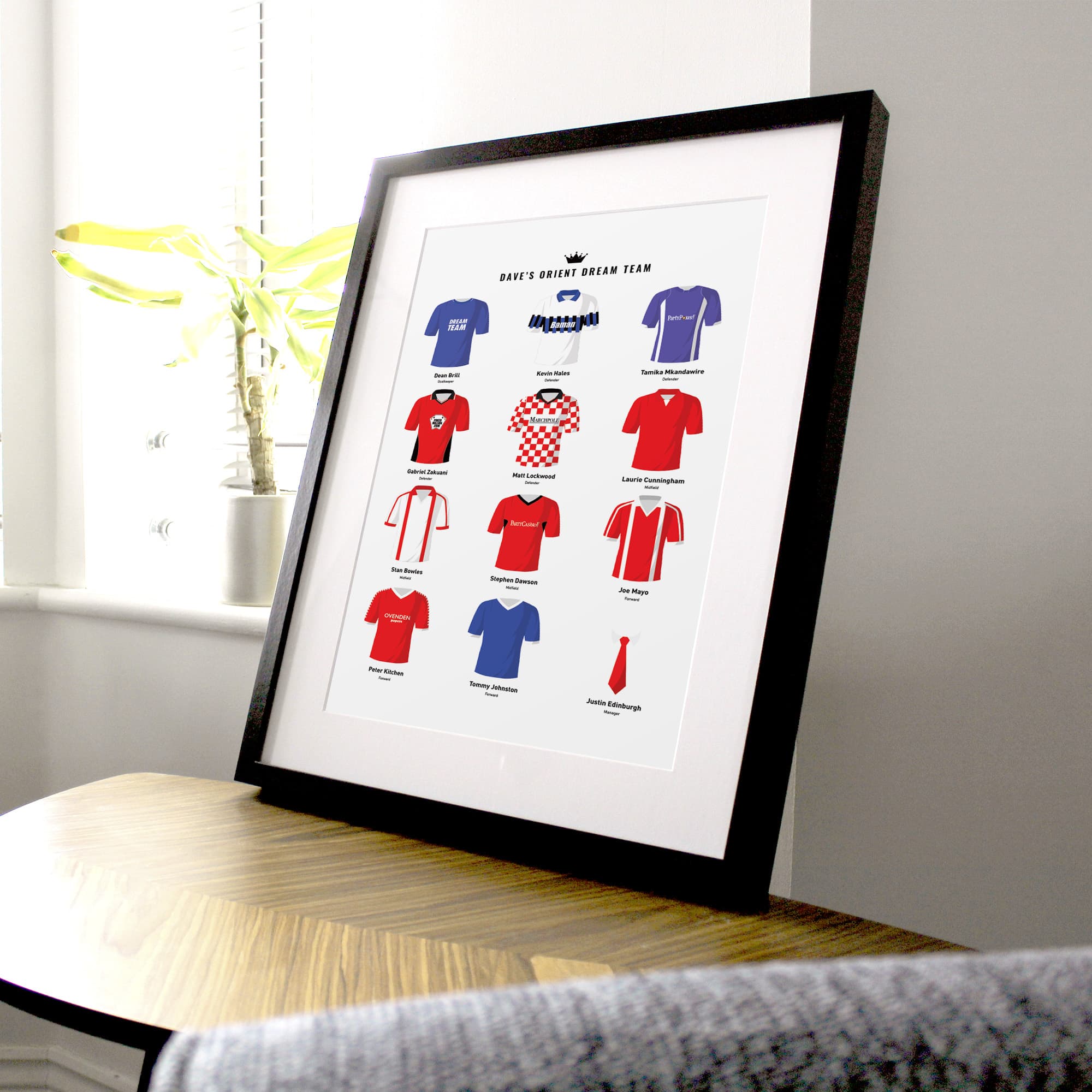 PERSONALISED Orient Dream Team Football Print Good Team On Paper