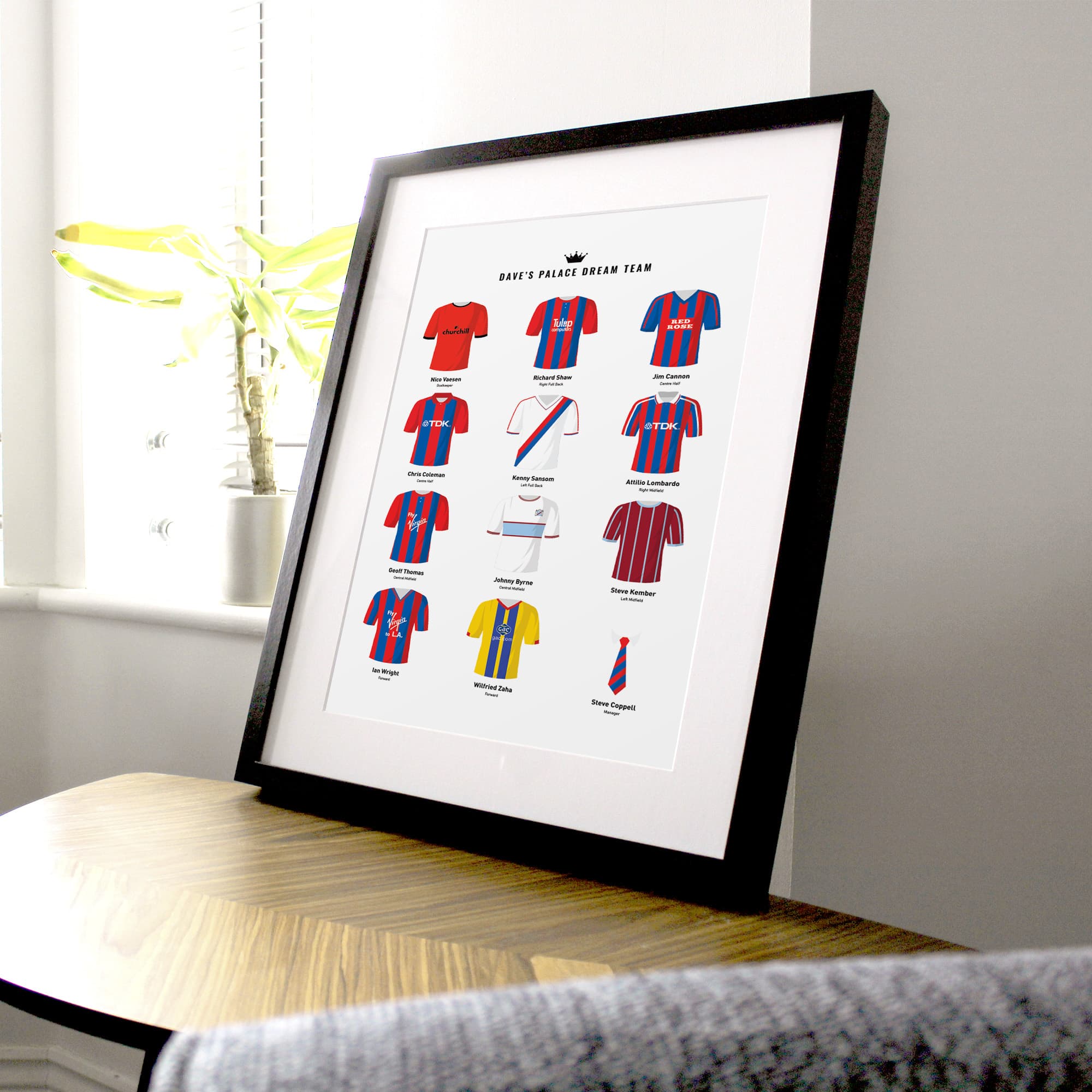 PERSONALISED Palace Dream Team Football Print Good Team On Paper