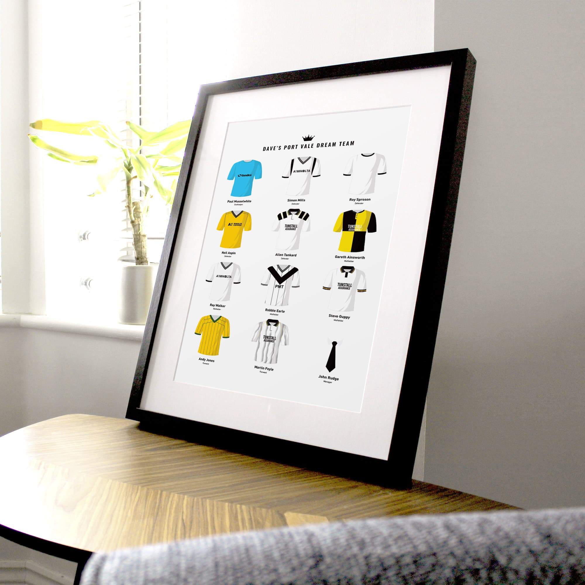 PERSONALISED Port Vale Dream Team Football Print Good Team On Paper