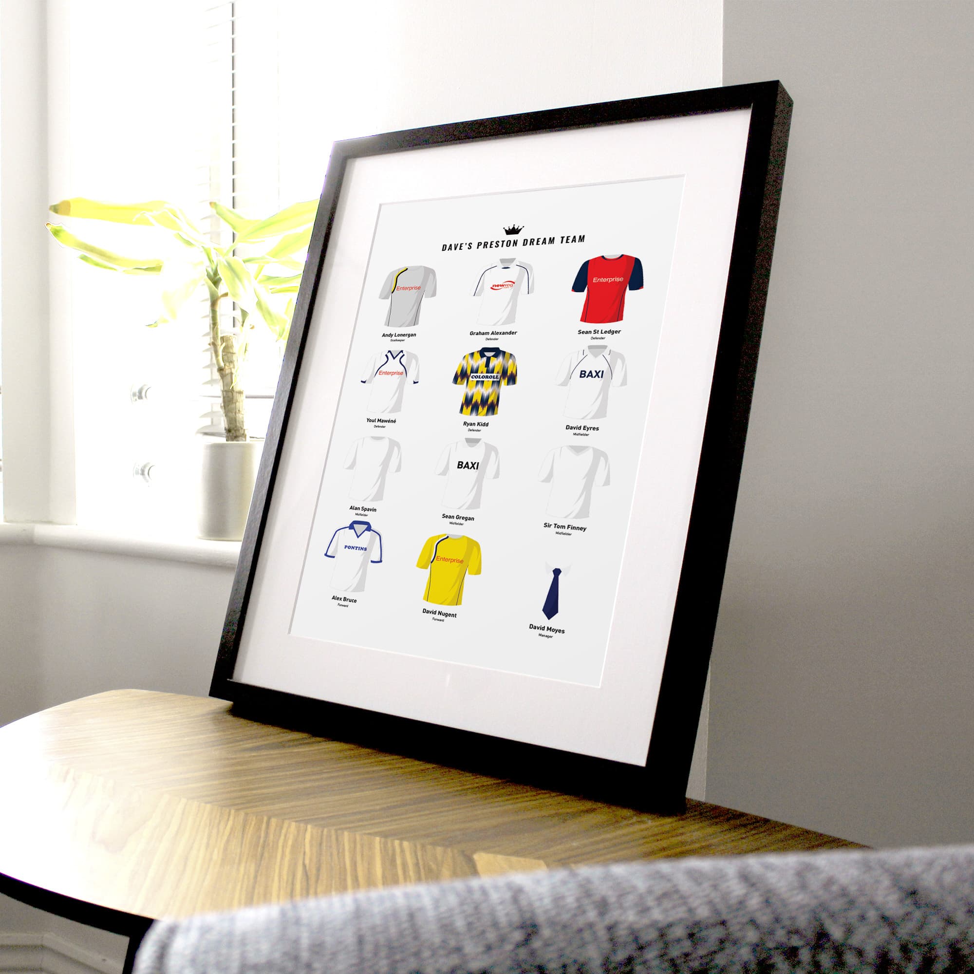 PERSONALISED Preston Dream Team Football Print Good Team On Paper