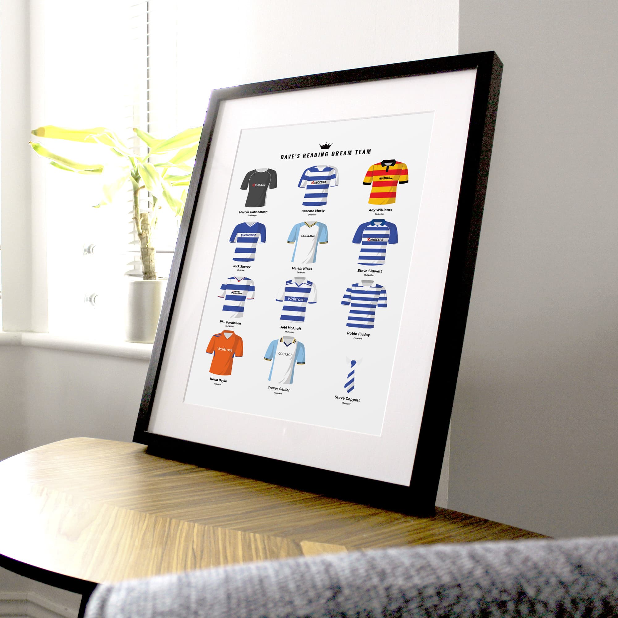 PERSONALISED Reading Dream Team Football Print Good Team On Paper