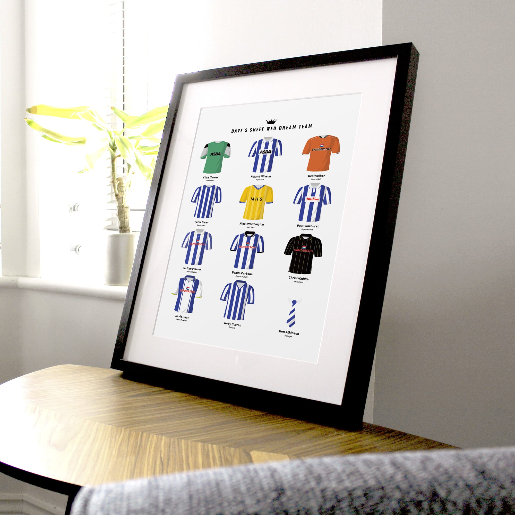 PERSONALISED Sheff Wed Dream Team Football Print Good Team On Paper