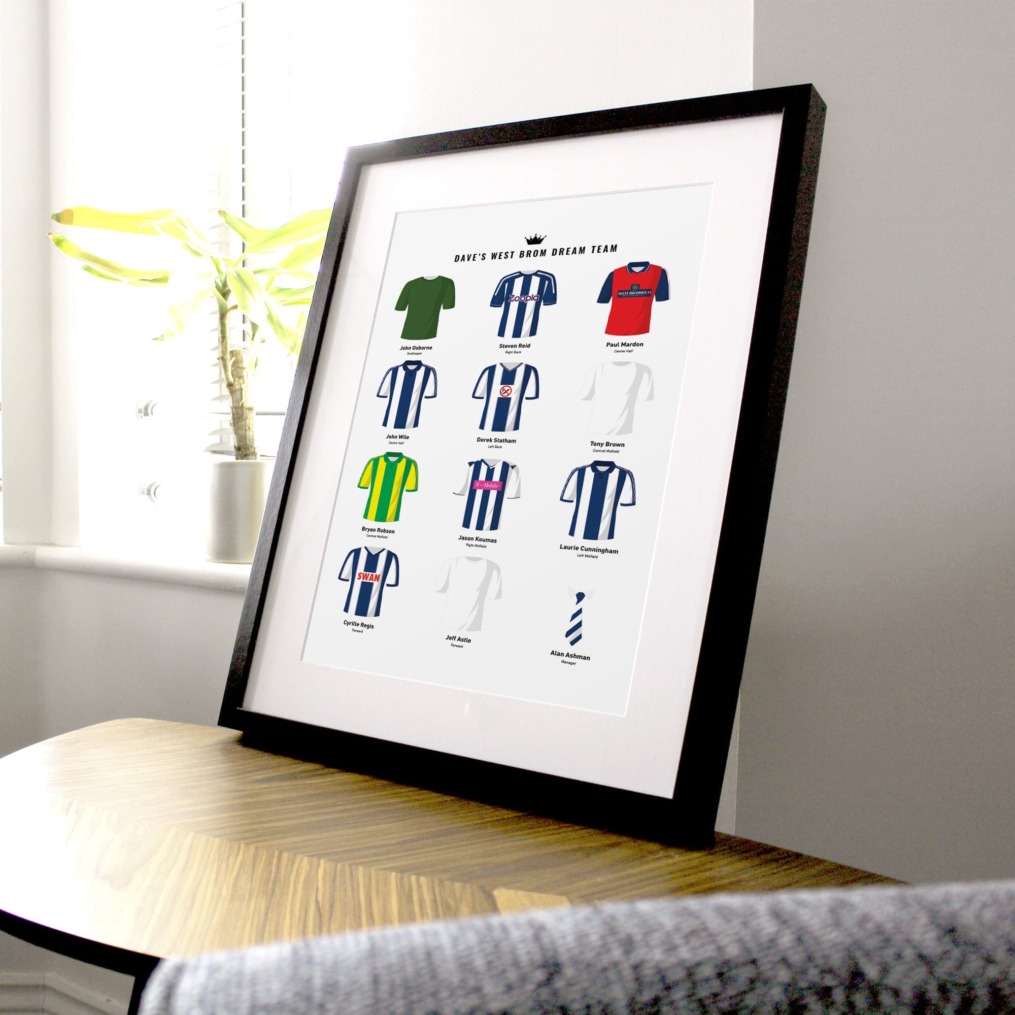 PERSONALISED West Brom Dream Team Football Print Good Team On Paper