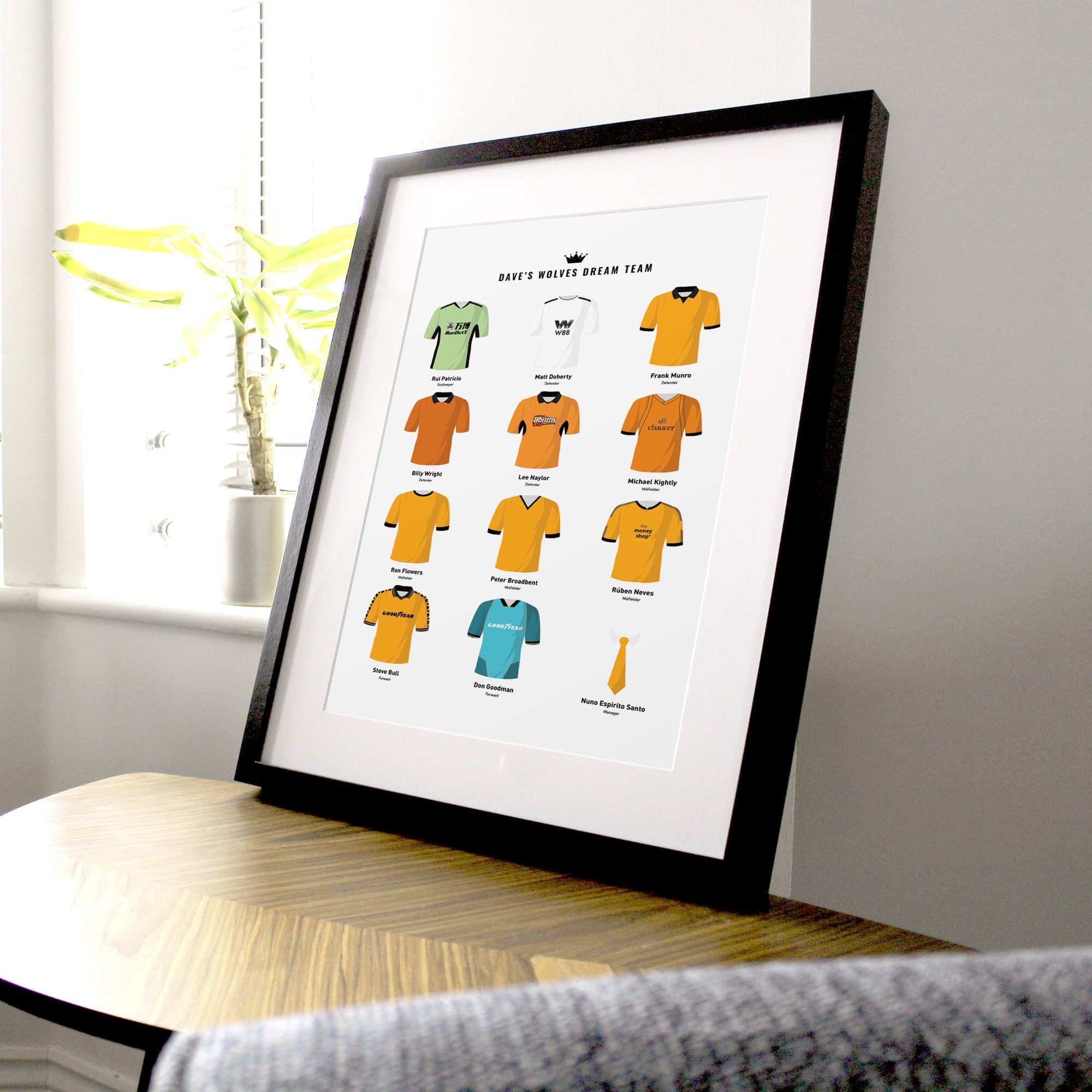 PERSONALISED Wolves Dream Team Football Print Good Team On Paper