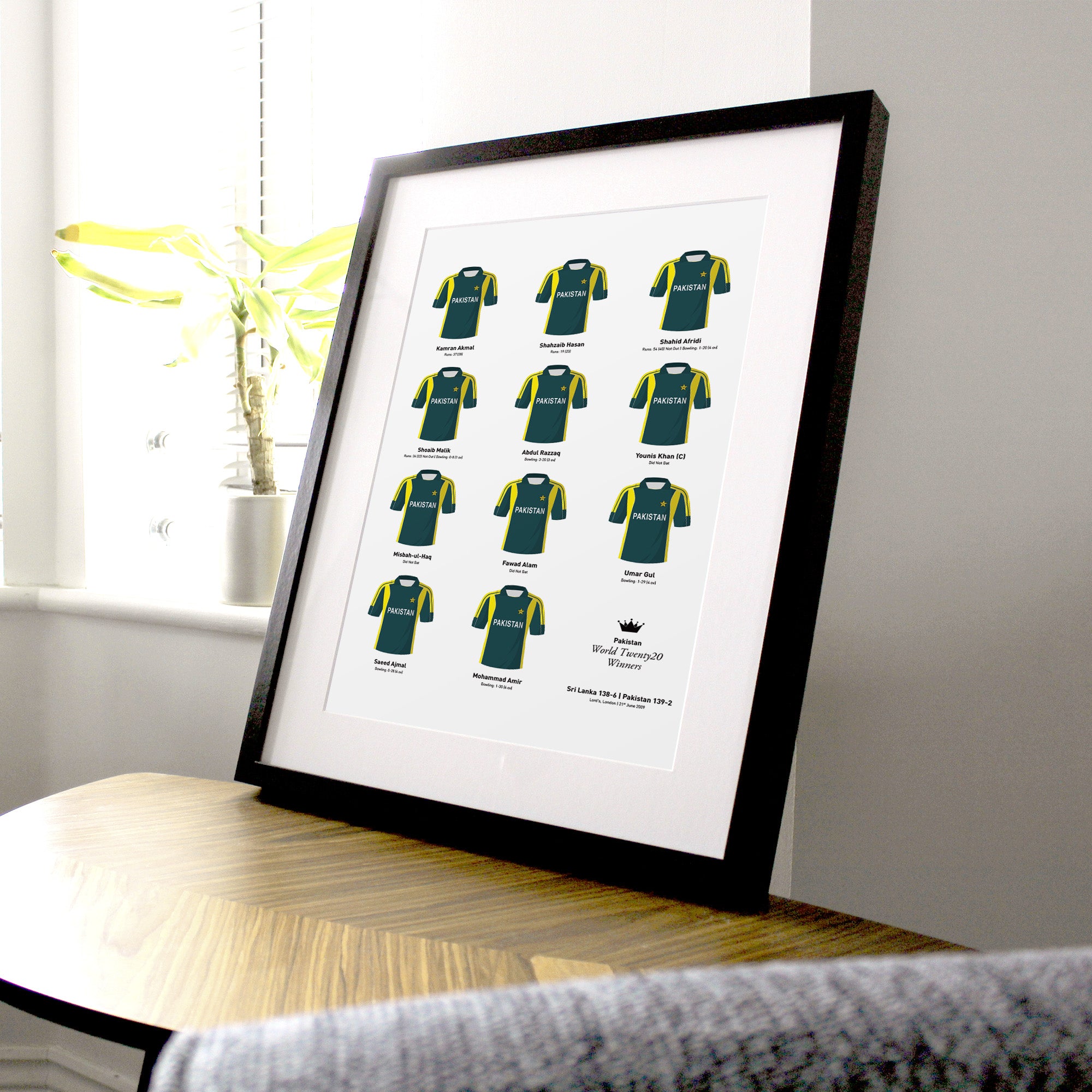Pakistan Cricket 2009 World Twenty20 Winners Team Print