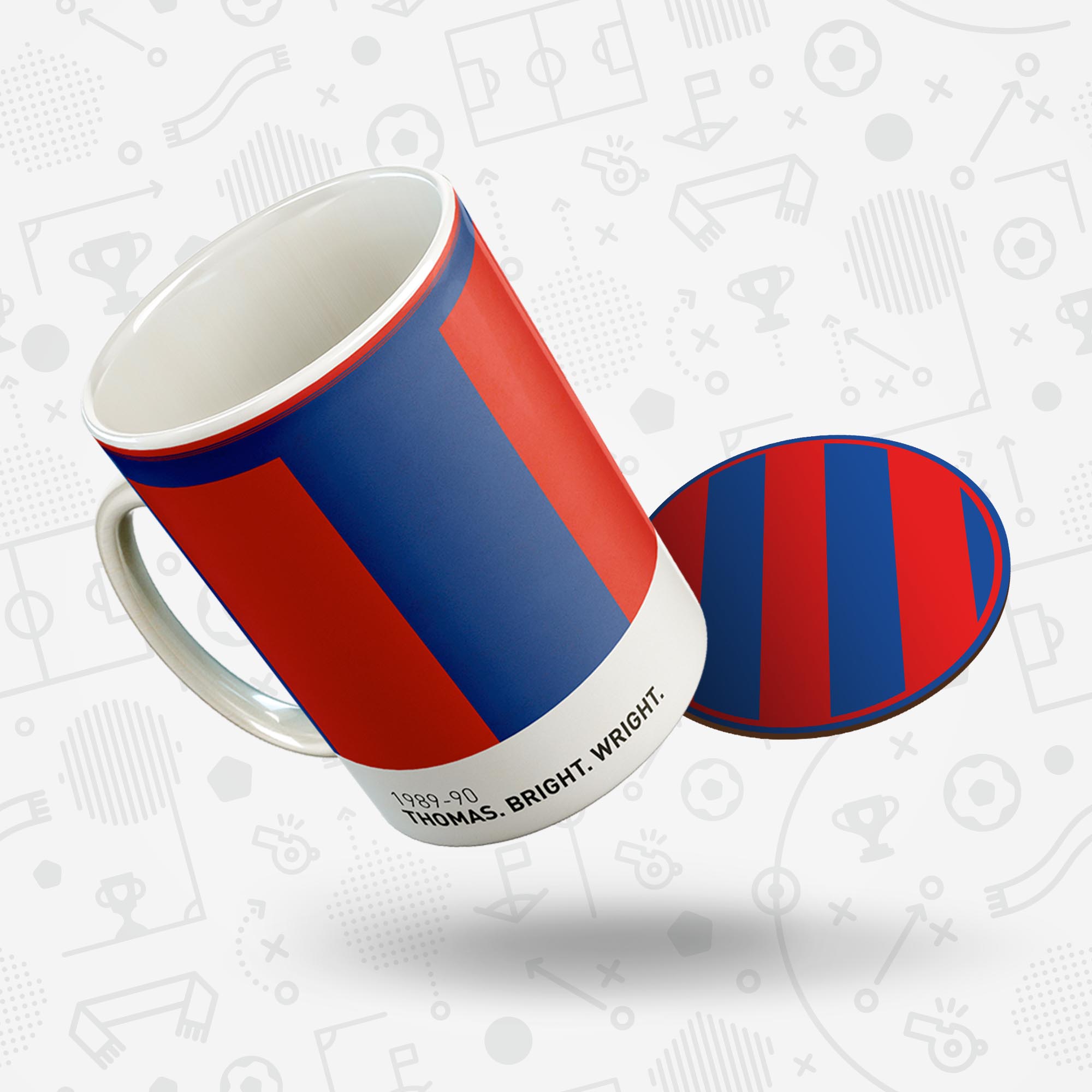 Palace 1989-90 'Better Days' Football Kit Mug Good Team On Paper
