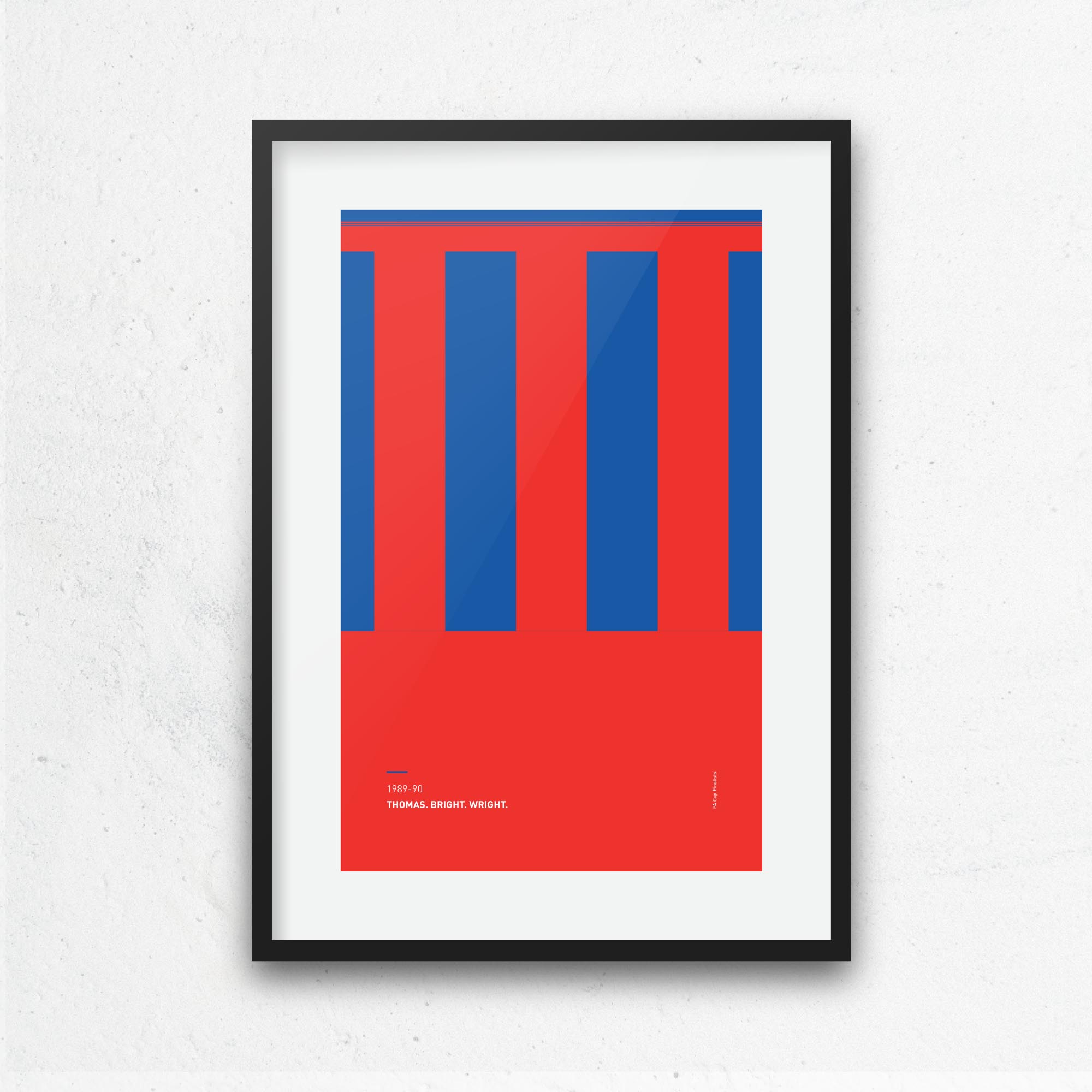 Palace 1989-90 'Better Days' Football Print Good Team On Paper
