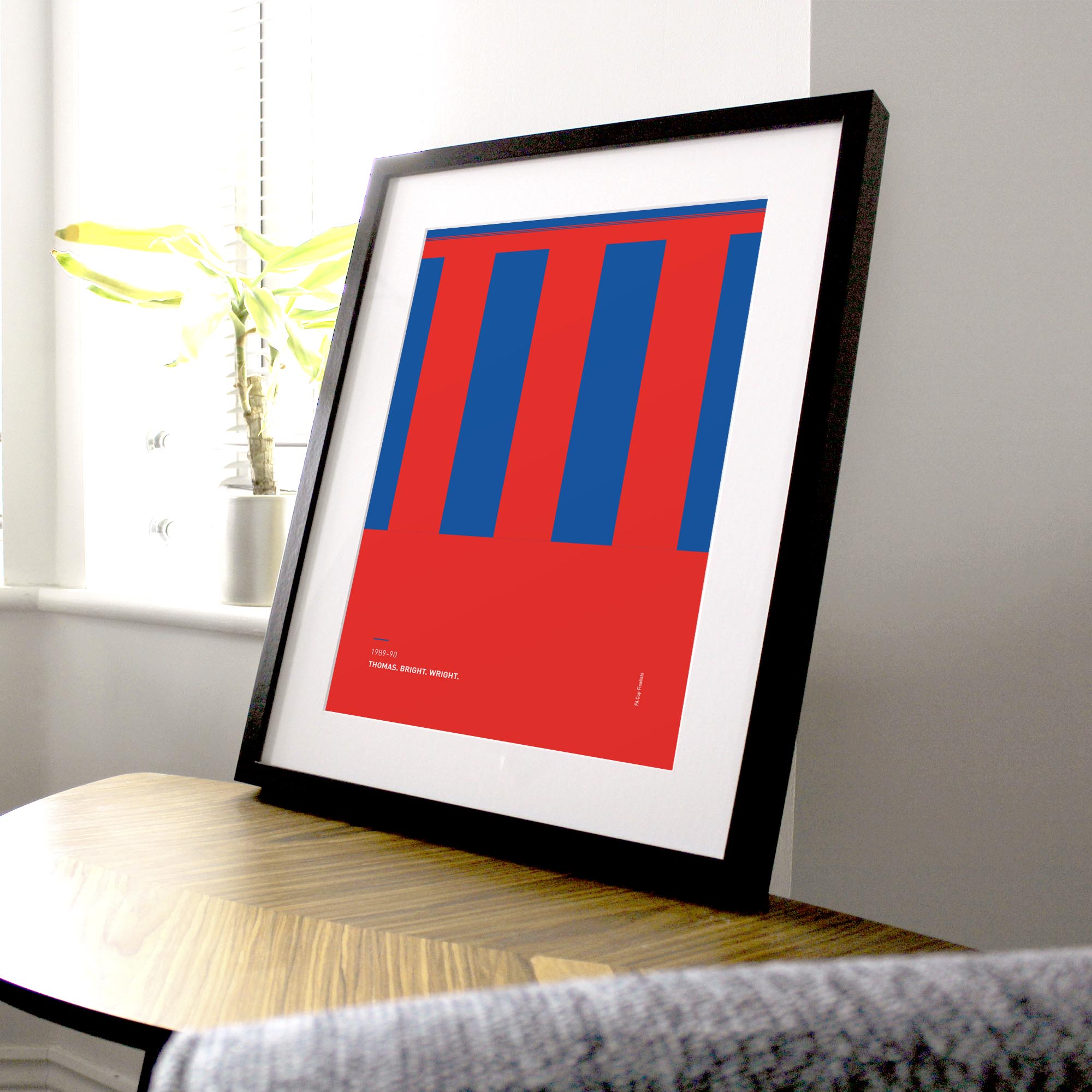 Palace 1989-90 'Better Days' Football Print Good Team On Paper