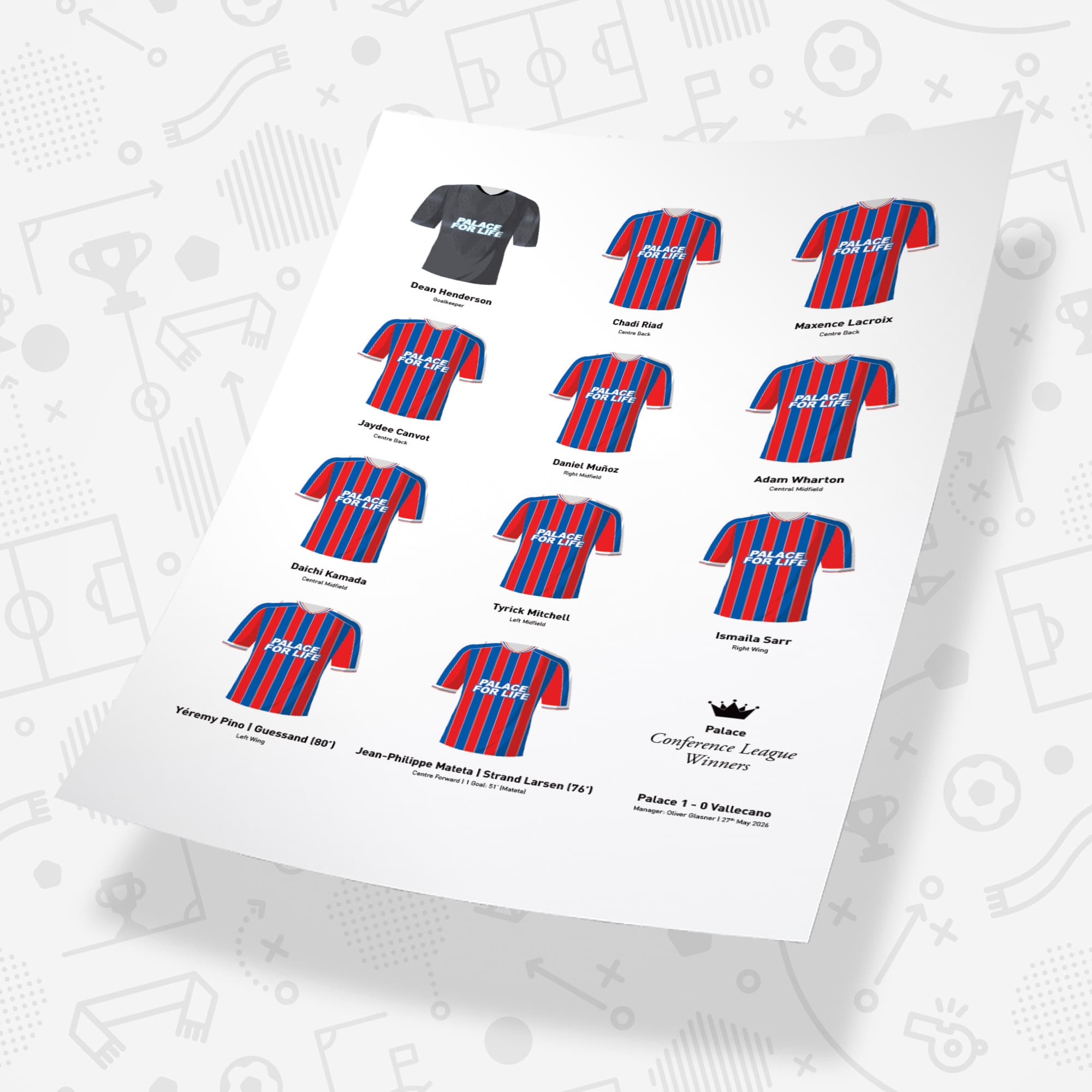 Palace 2026 Conference League Winners Football Team Print