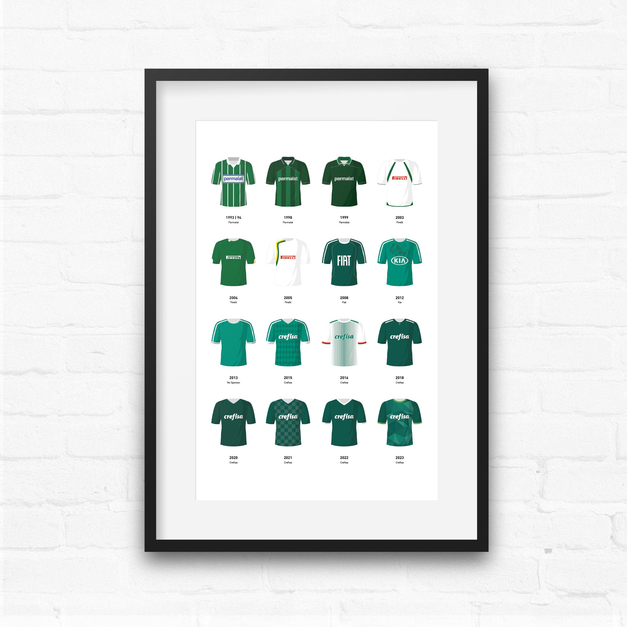 Palmeiras Classic Kits Football Team Print Good Team On Paper