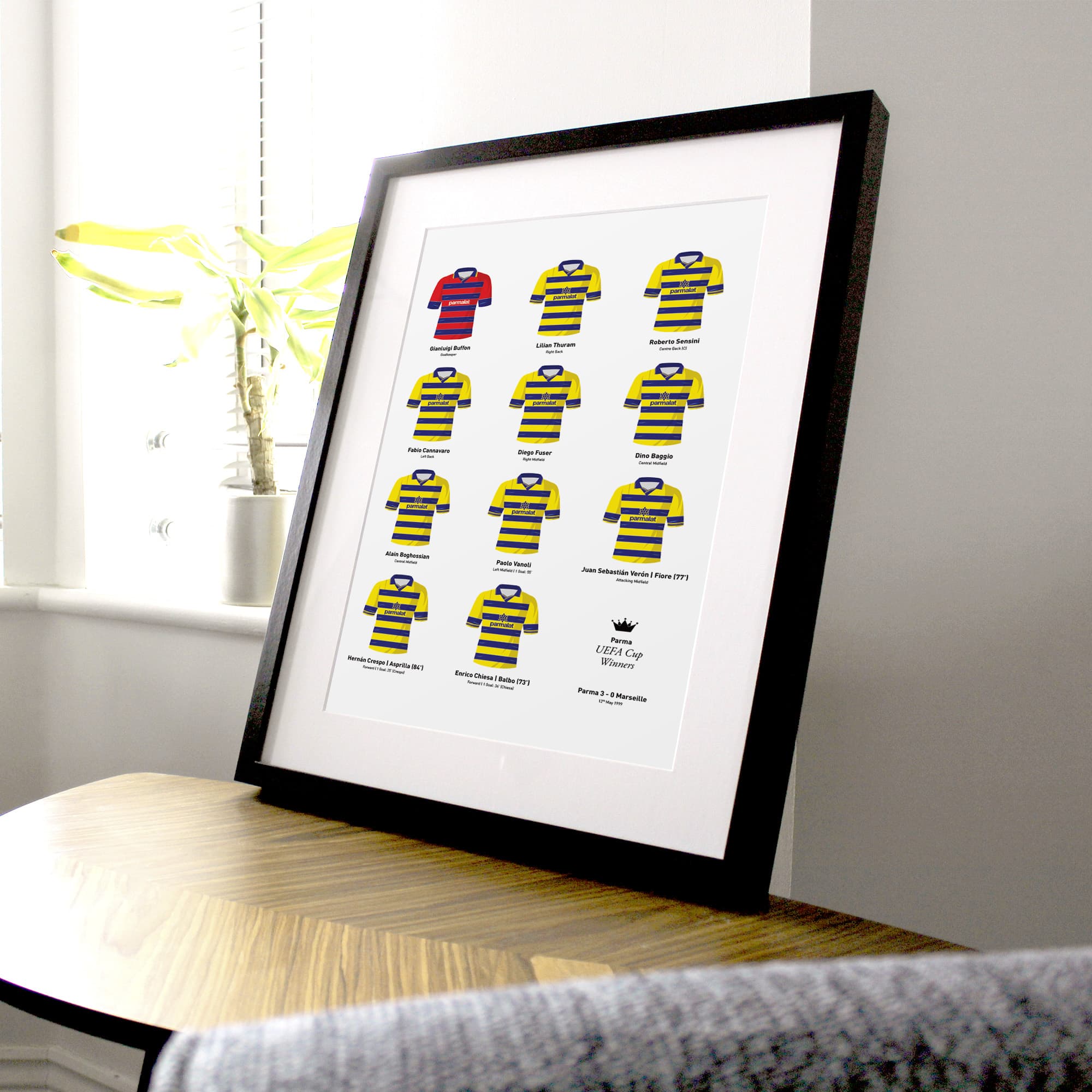 Parma 1999 European Football Team Print Good Team On Paper