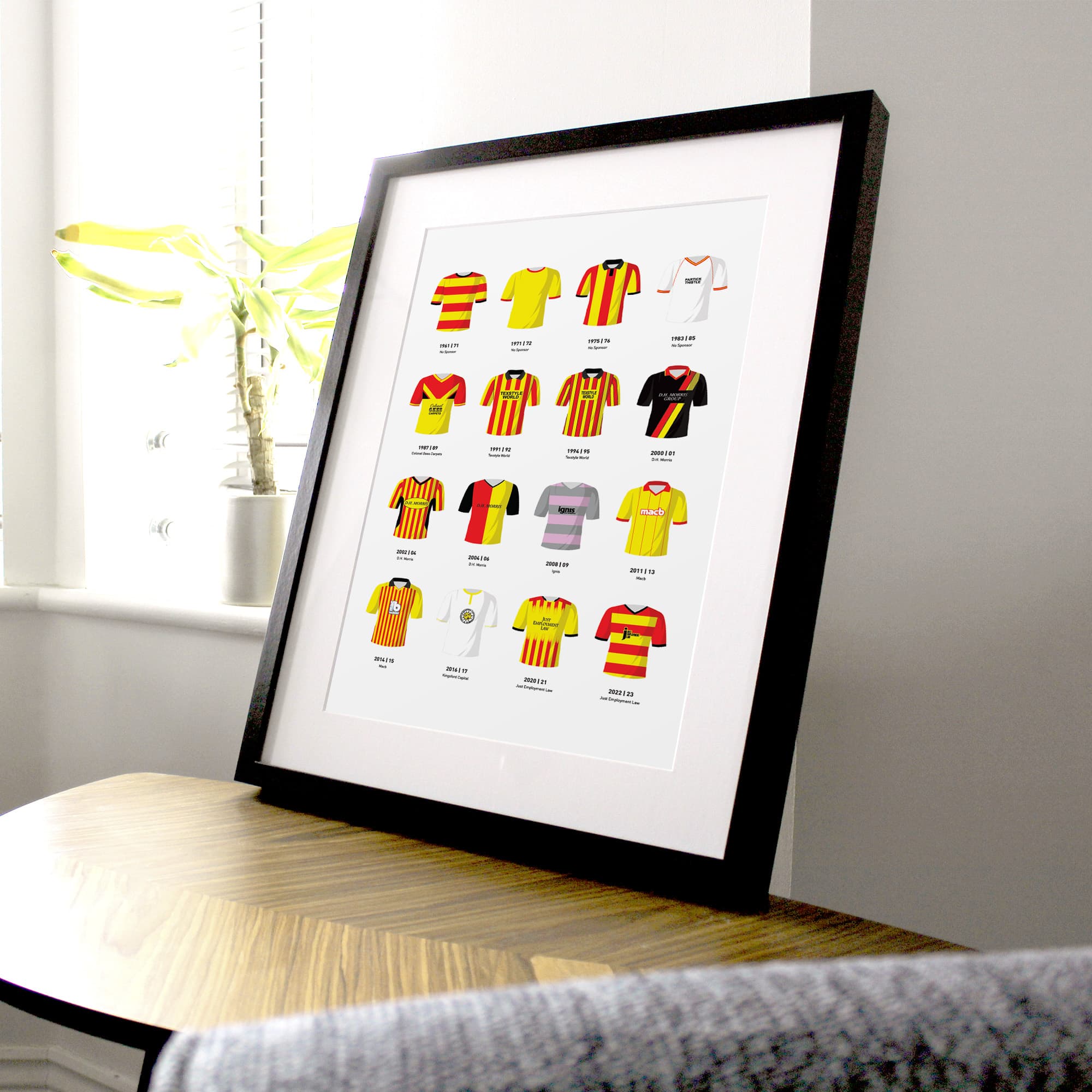 Partick Classic Kits Football Team Print Good Team On Paper