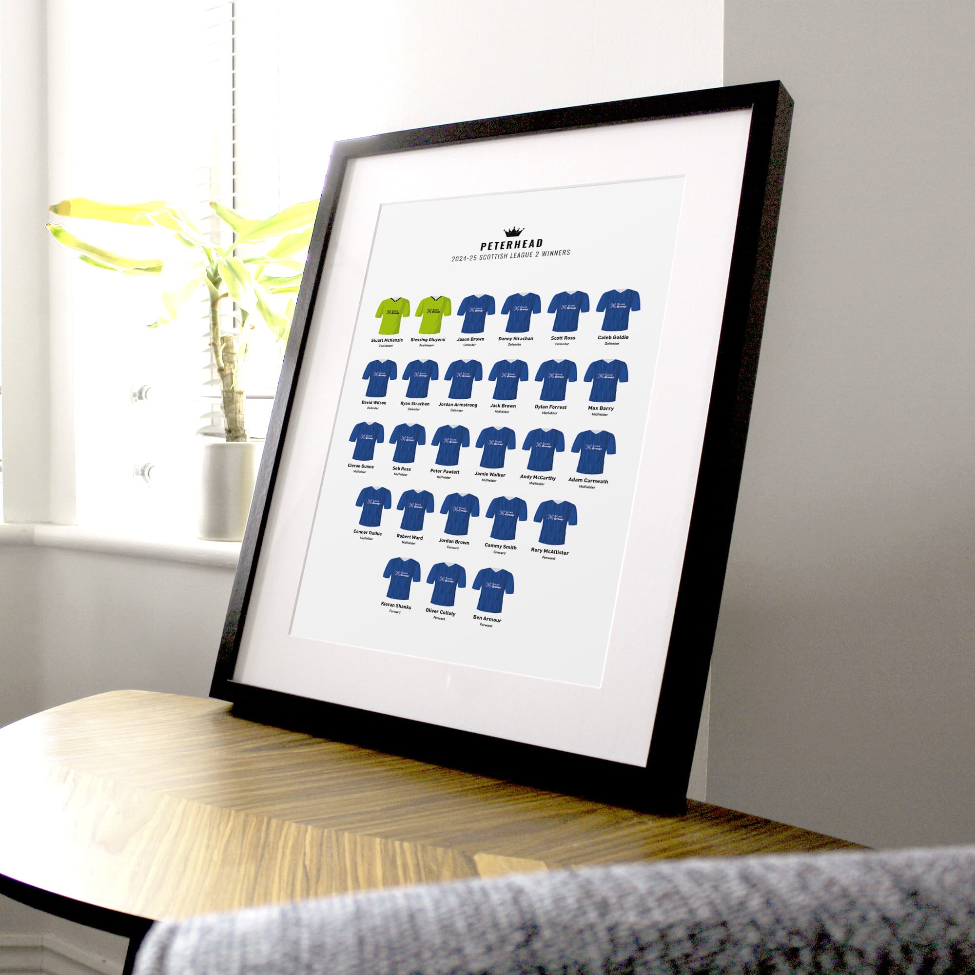 Peterhead 2025 Scottish League Two Winners Football Team Print